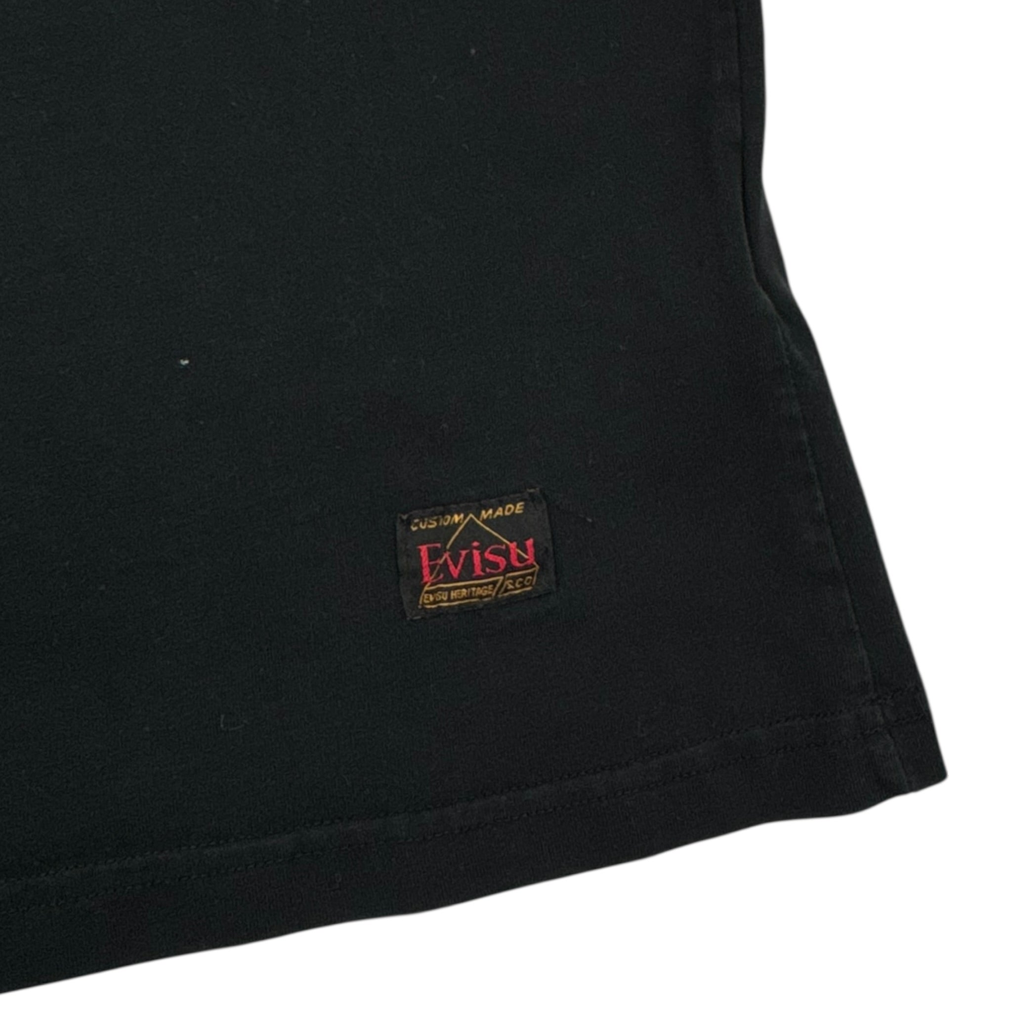 Vintage Y2K Evisu Seagull Logo T-Shirt Black