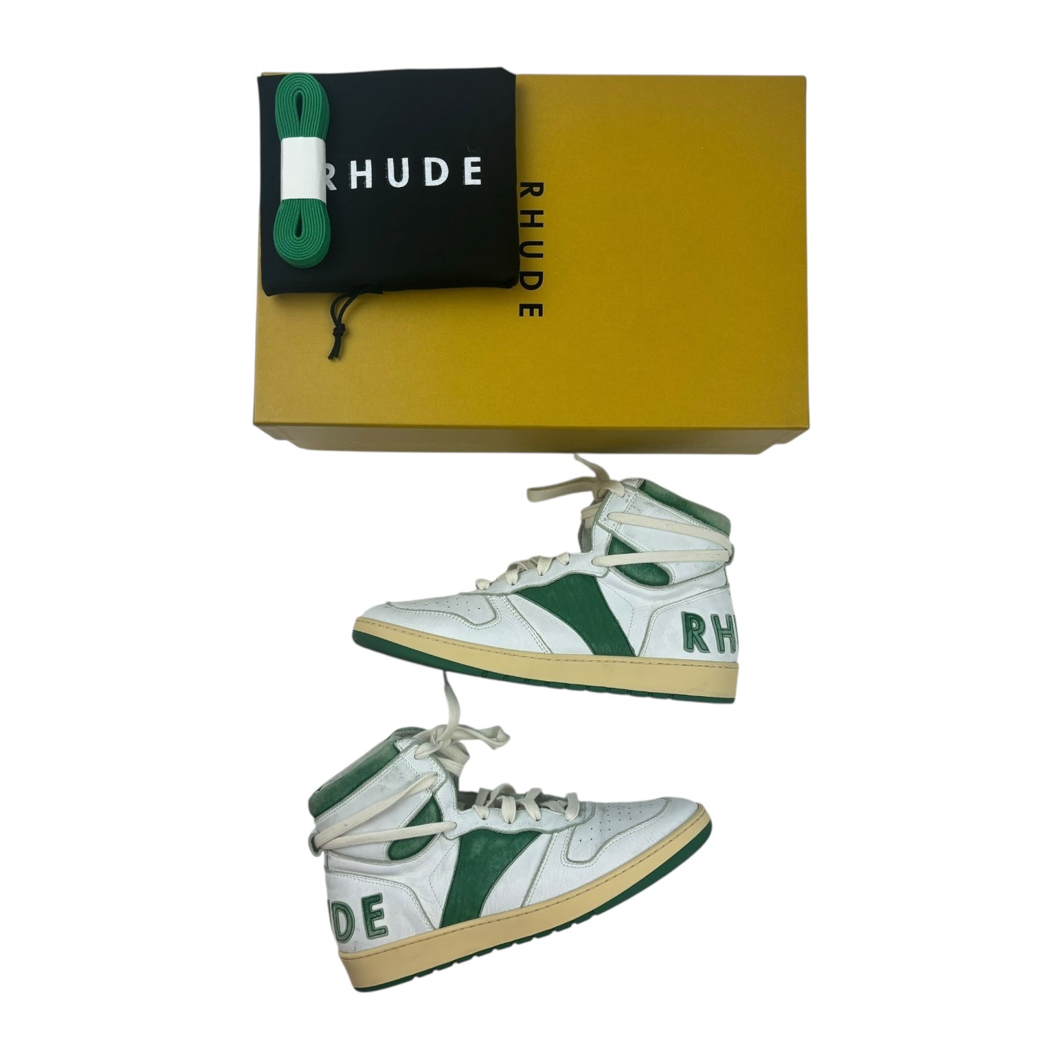 Rhude Rhecess Hi White Green (Used)