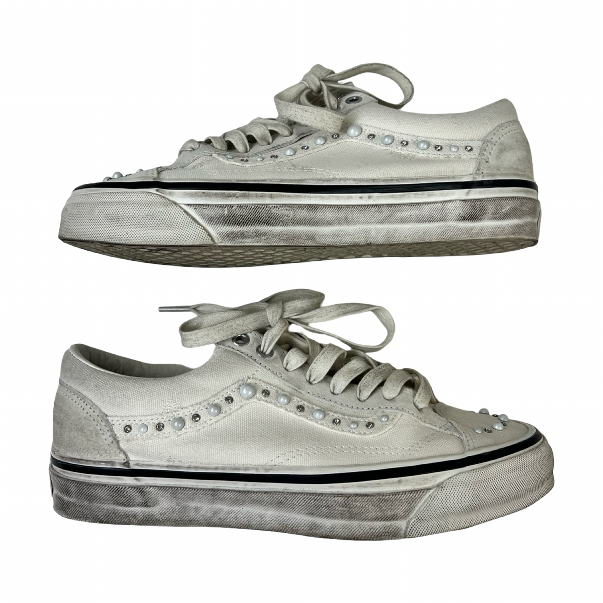 Lx Old Skool 36 Vans Pearlized Marshmallow Sneakers (Used)