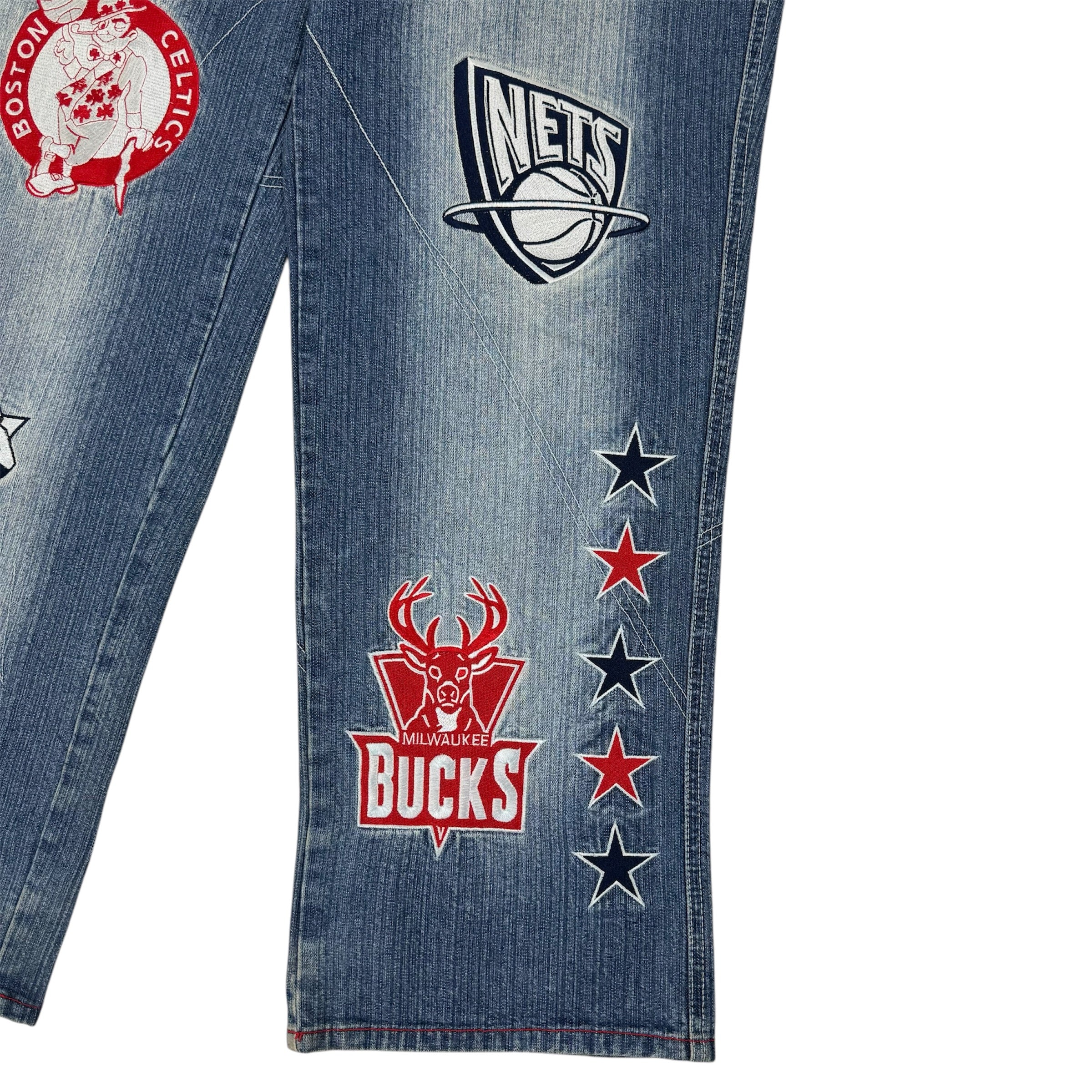 Vintage Y2K NBA Dunk Denim Eastern Conference Logo Patch Denim Jeans