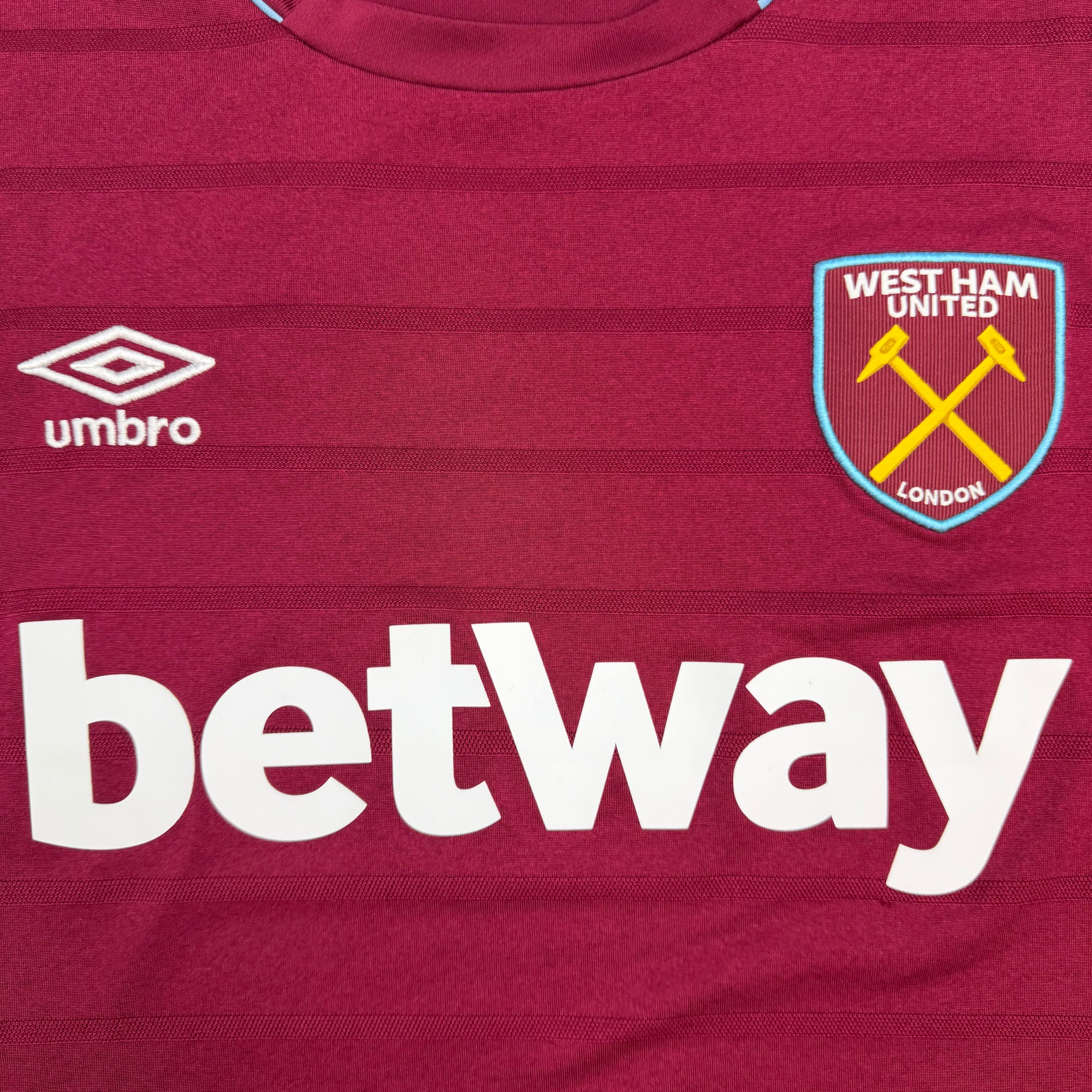 2018-19 Umbro West Ham United Home Jersey Red