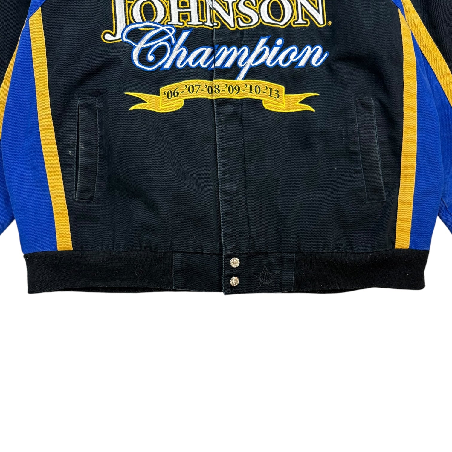 Vintage NASCAR Jimmie Johnson 6 Time Champion Jacket Black