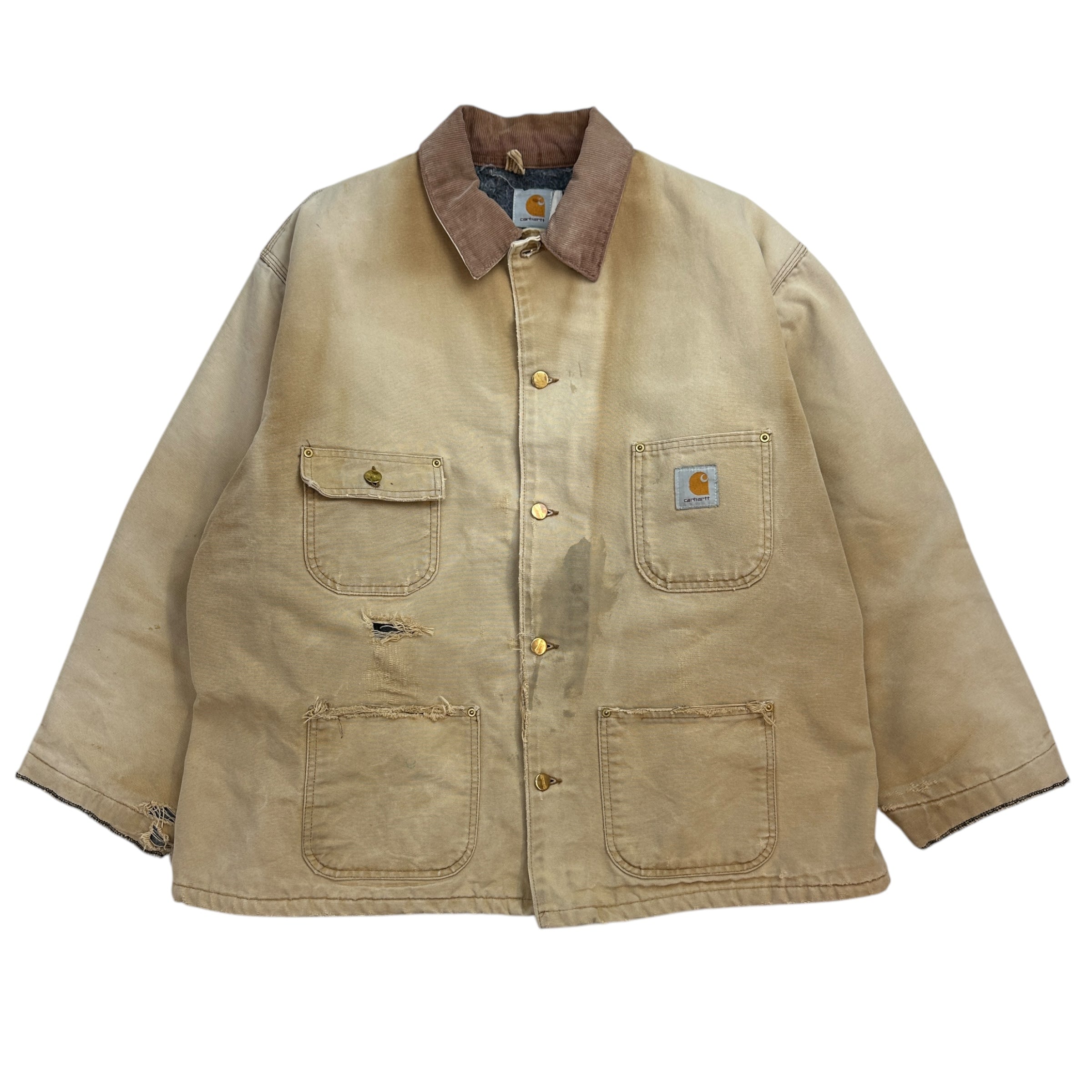 Vintage Carhartt Michigan Chore Coat Tan