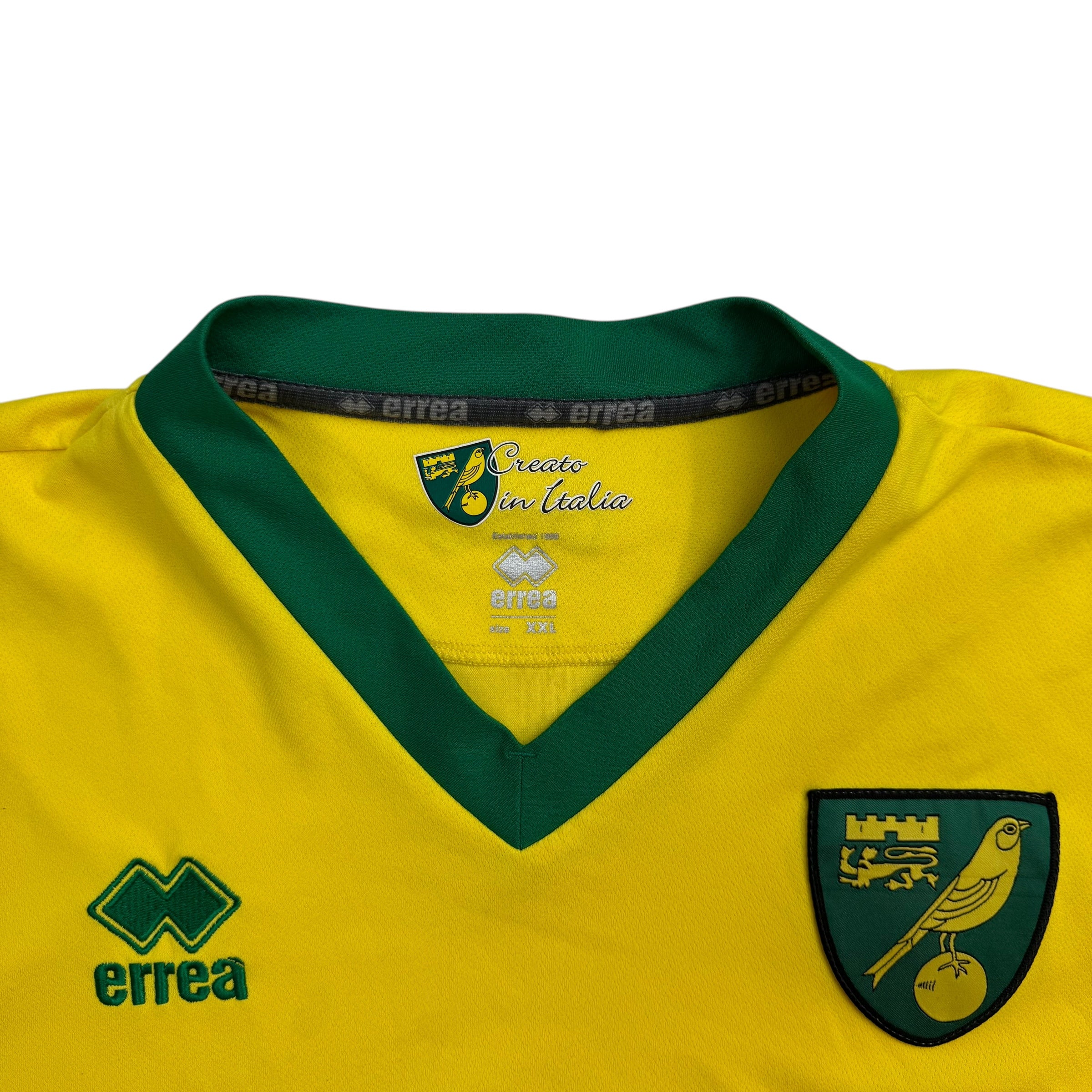 Vintage Aviva Norwich City Jersey Yellow Green