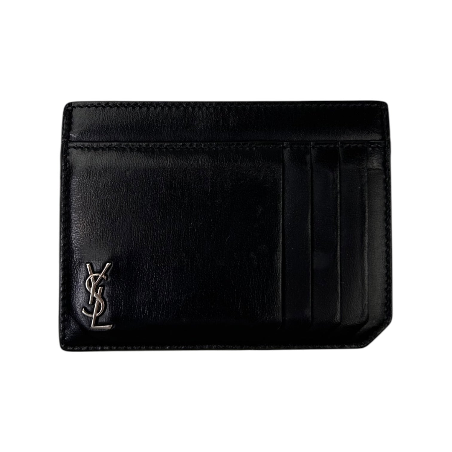Yves Saint Laurent Leather Card Holder Black