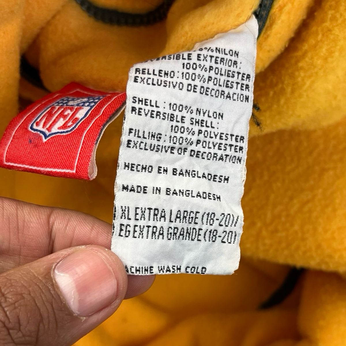 Vintage Green Bay Packers Reversible Zip Up Fleece Jacket