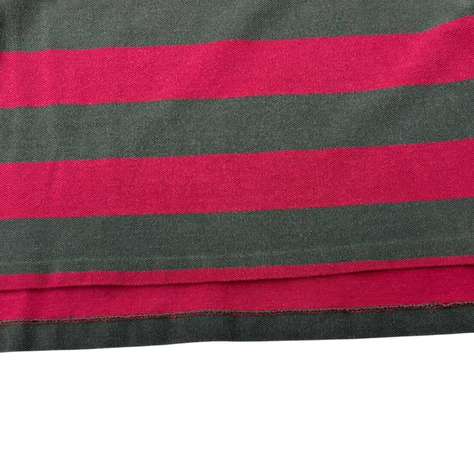 Vintage Polo Ralph Lauren Striped Polo Long Sleeve Shirt Red/Green
