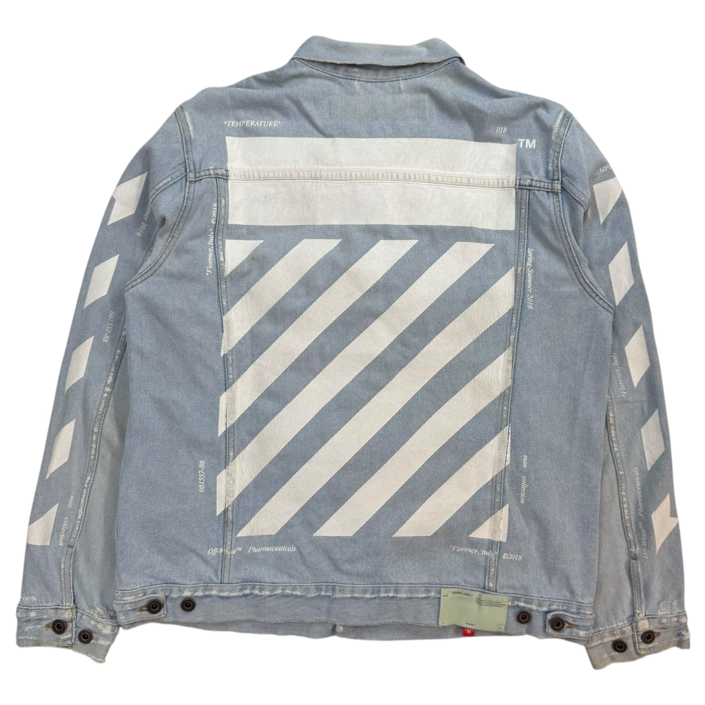 Off-White Temperature Denim Jacket Light Washed Blue
