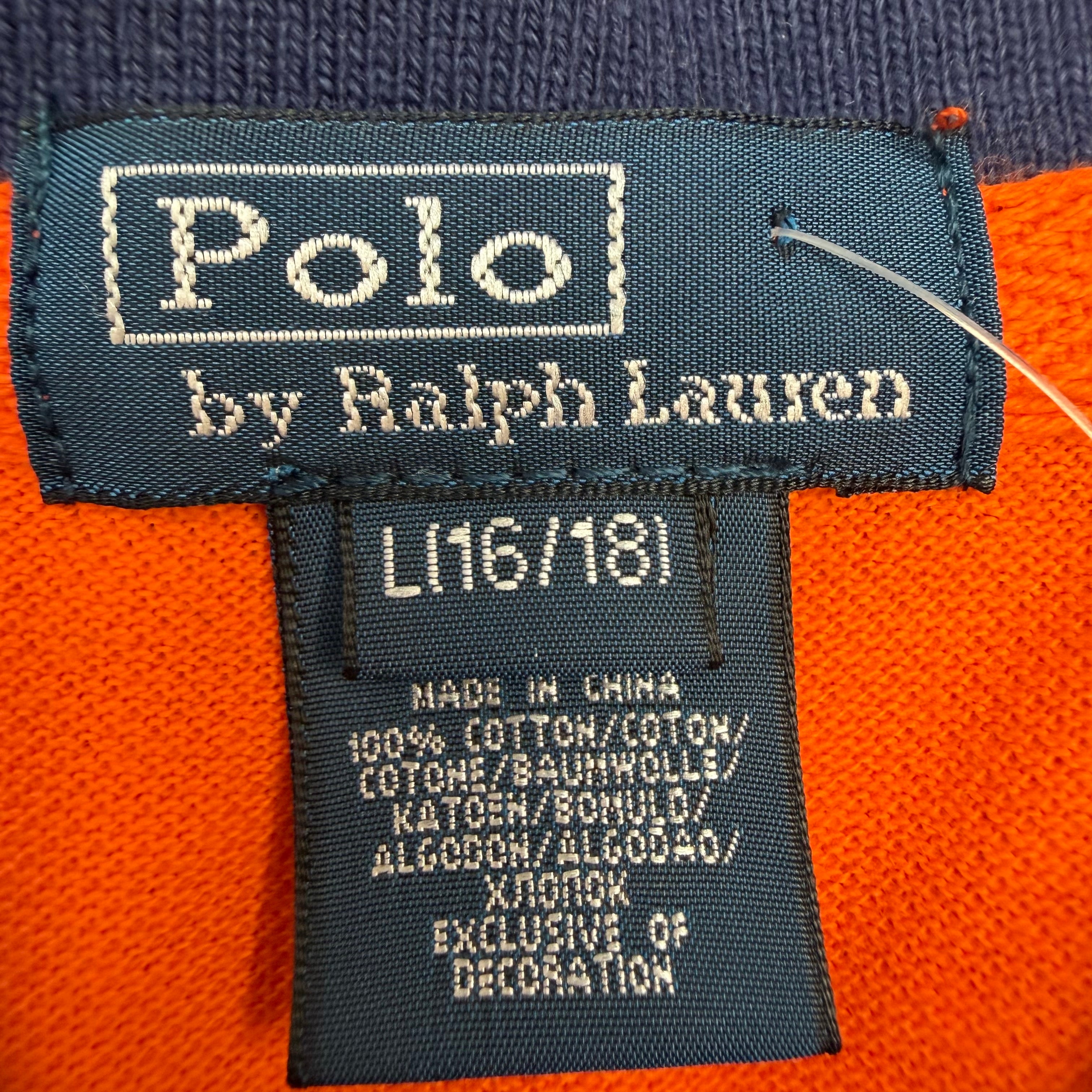 (W) Vintage Polo Ralph Lauren Double Pony Polo Orange