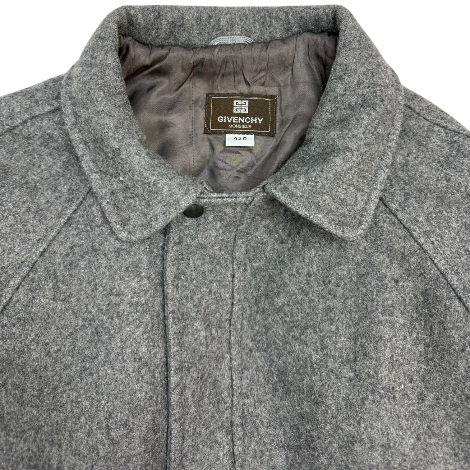 Vintage Givenchy Monsieur Wool Jackeg Grey