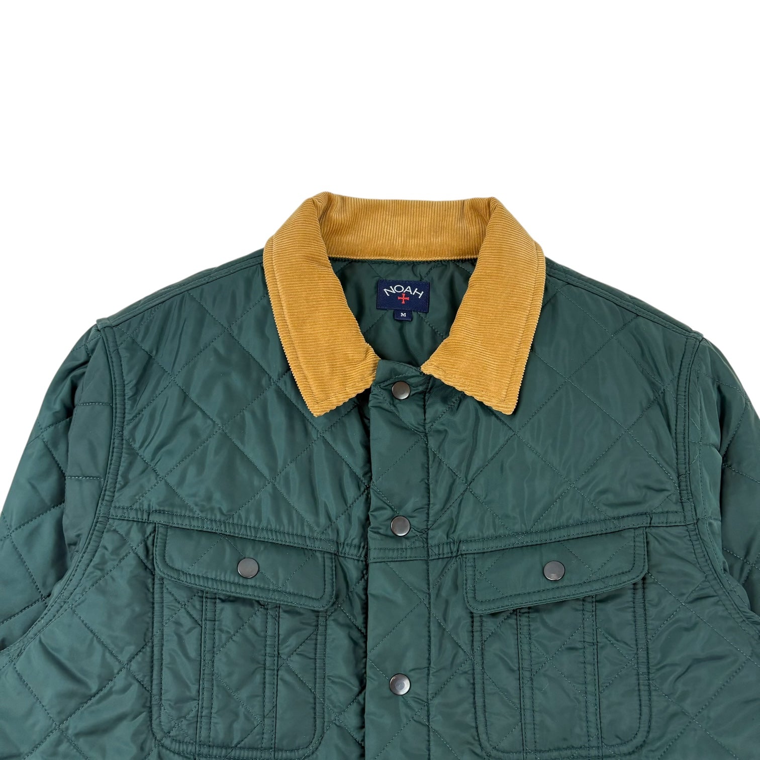 Noah Quilted Trucker Jacket Green