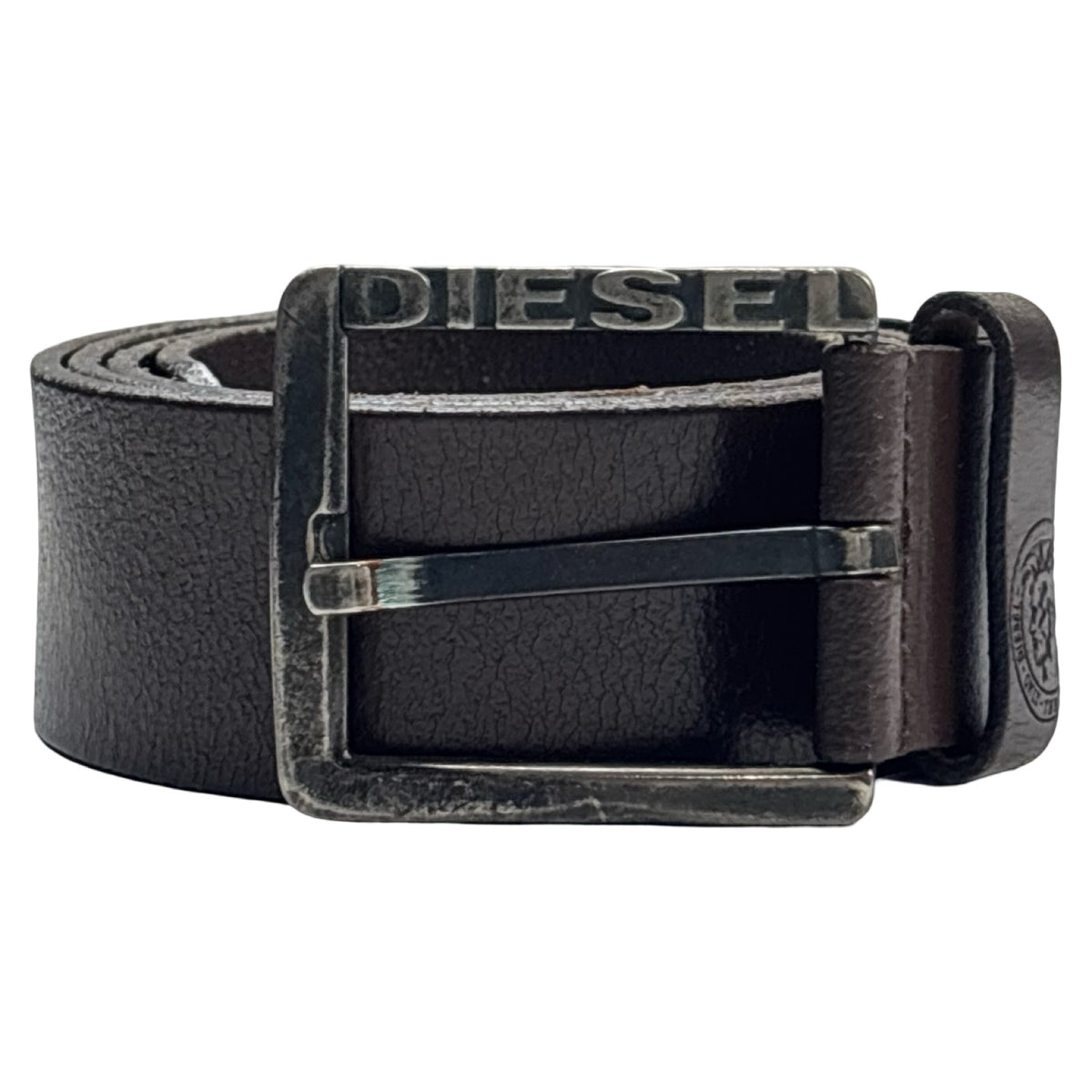 Vintage Diesel Mino1 X05107 Black Leather Belt