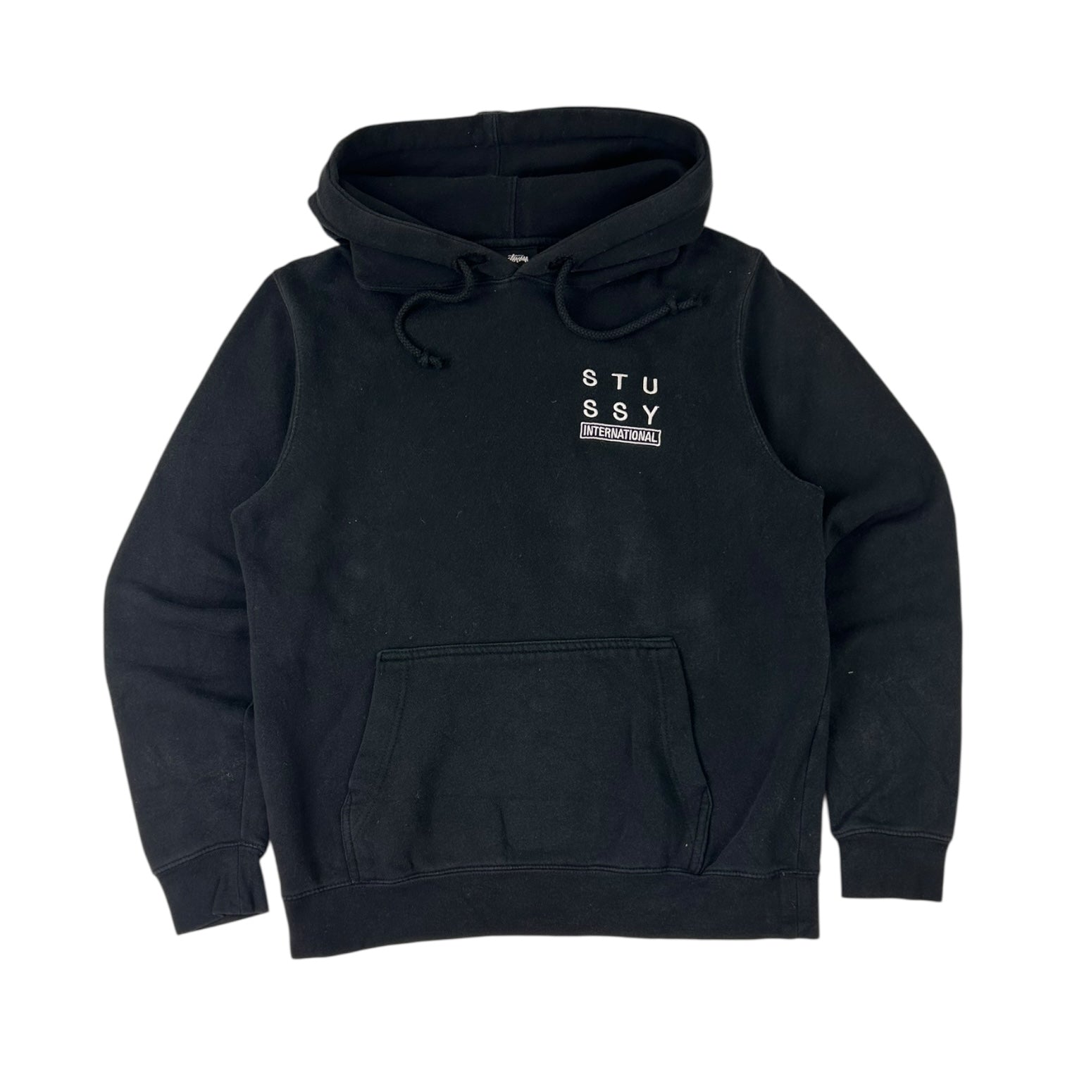 Stussy International Embroidered Hoodie Black