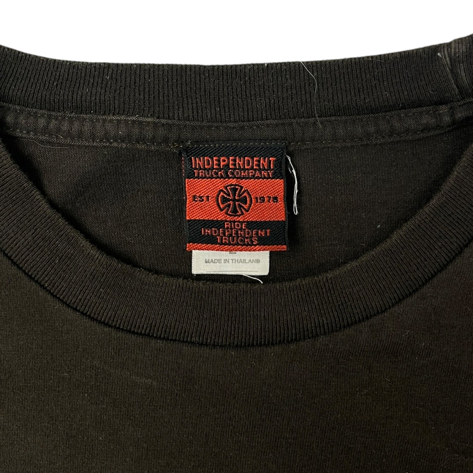 Vintage Independent Cross Logo T-Shirt Brown