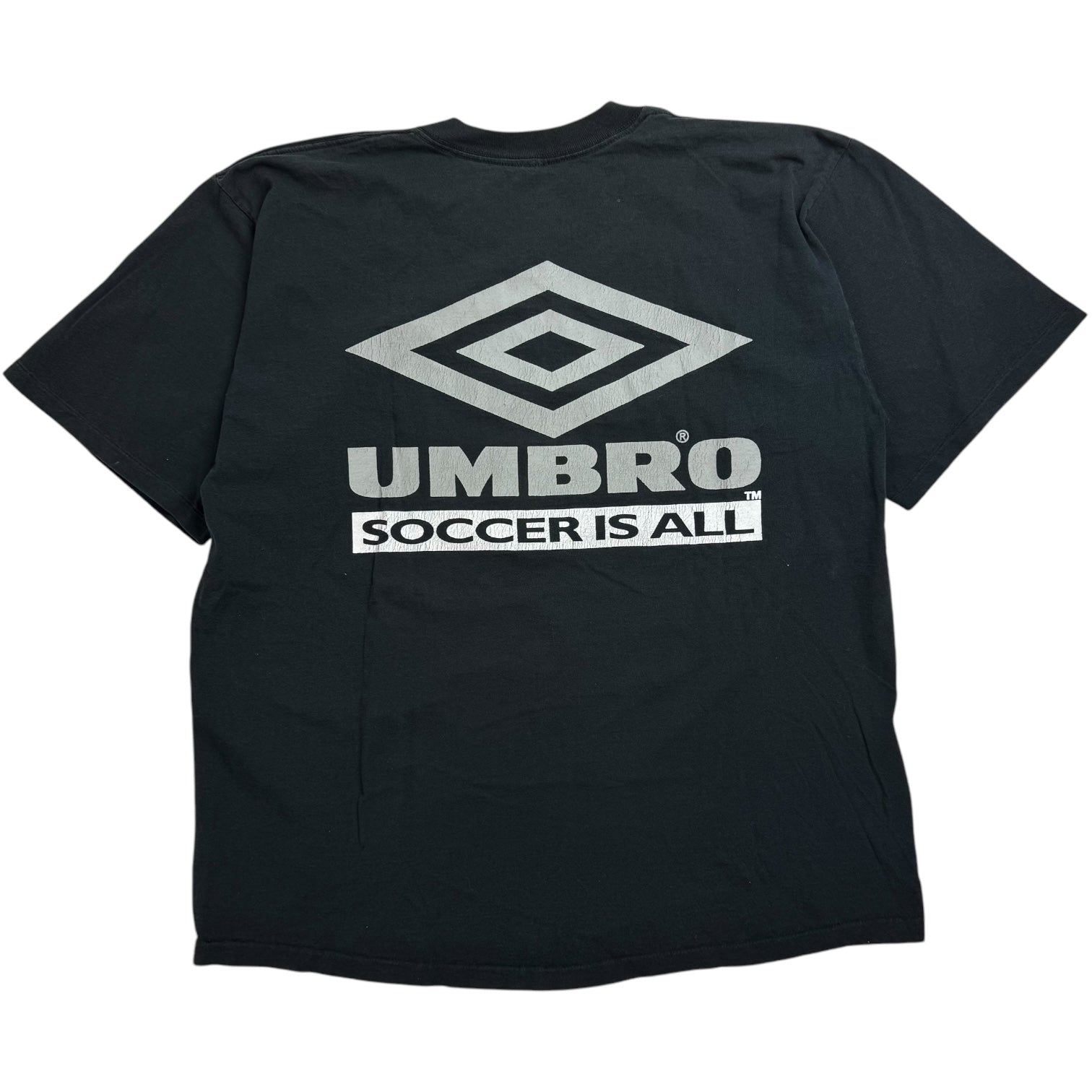 Vintage Umbro ‘Soccer Is All’ Tee Faded Black