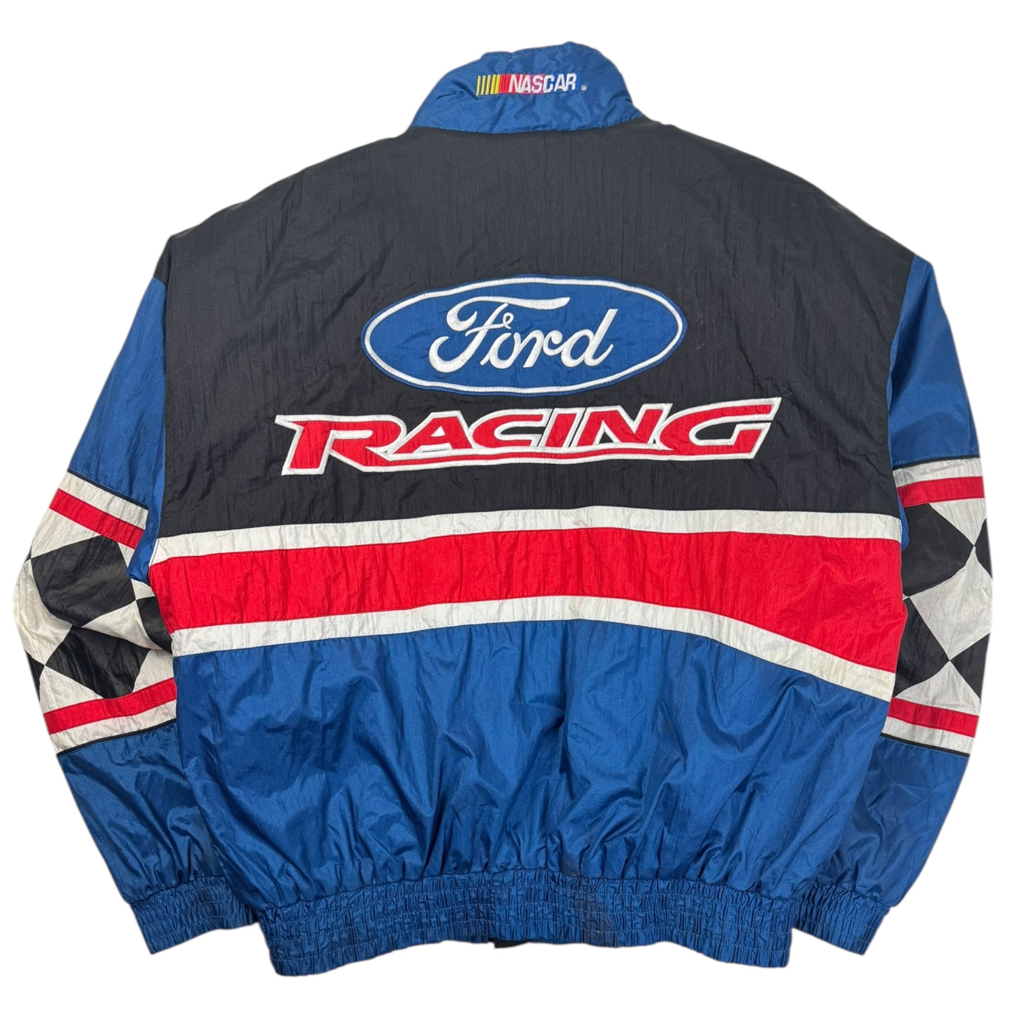 Vintage Ford Racing Checker Sleeve Jacket