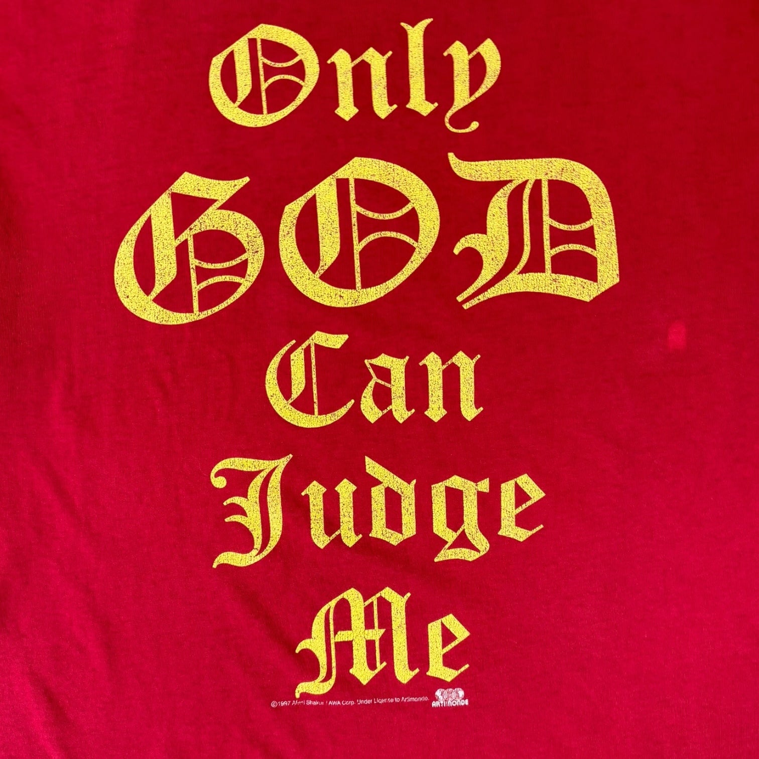 Vintage 1997 2Pac “Only God Can Judge Me” T-Shirt Red