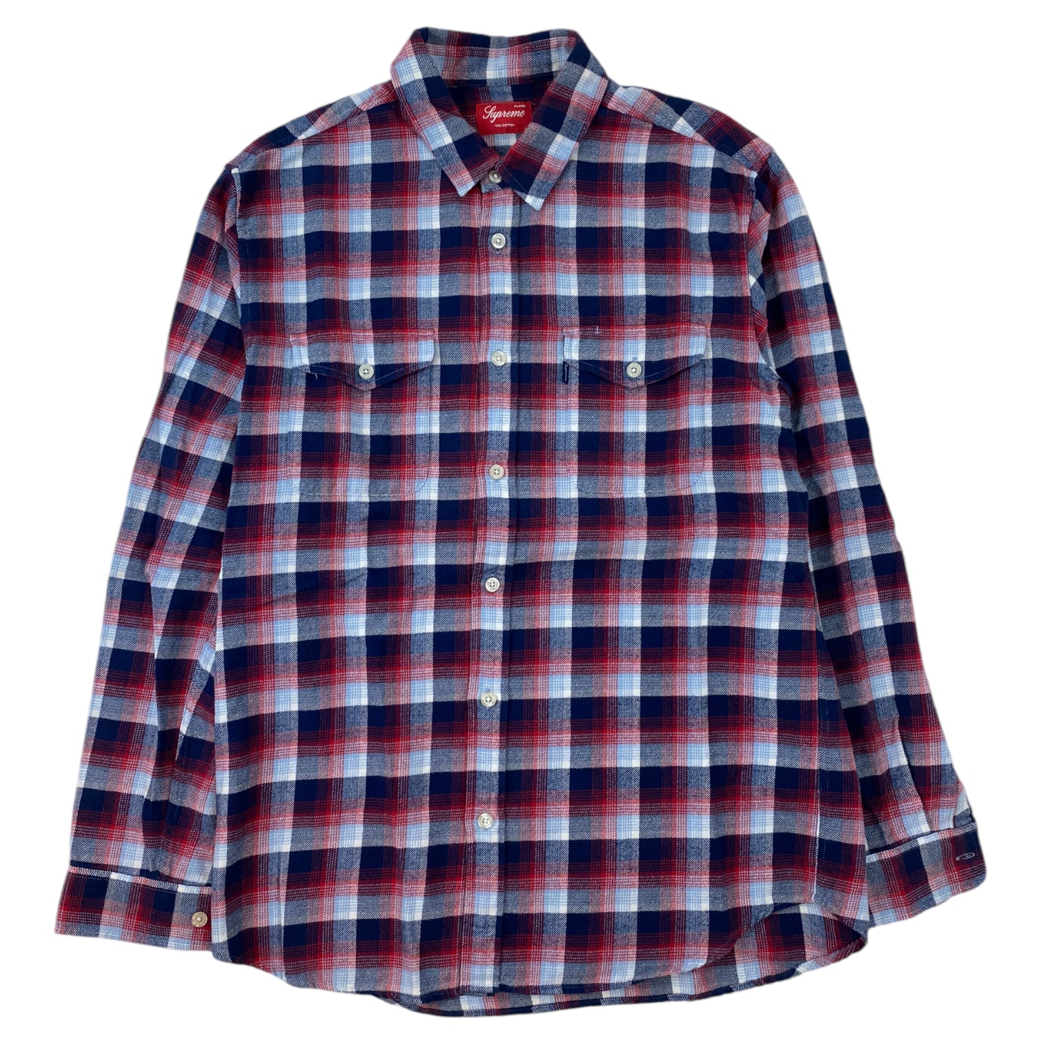 Supreme Shadow Plaid Shirt Red/Navy