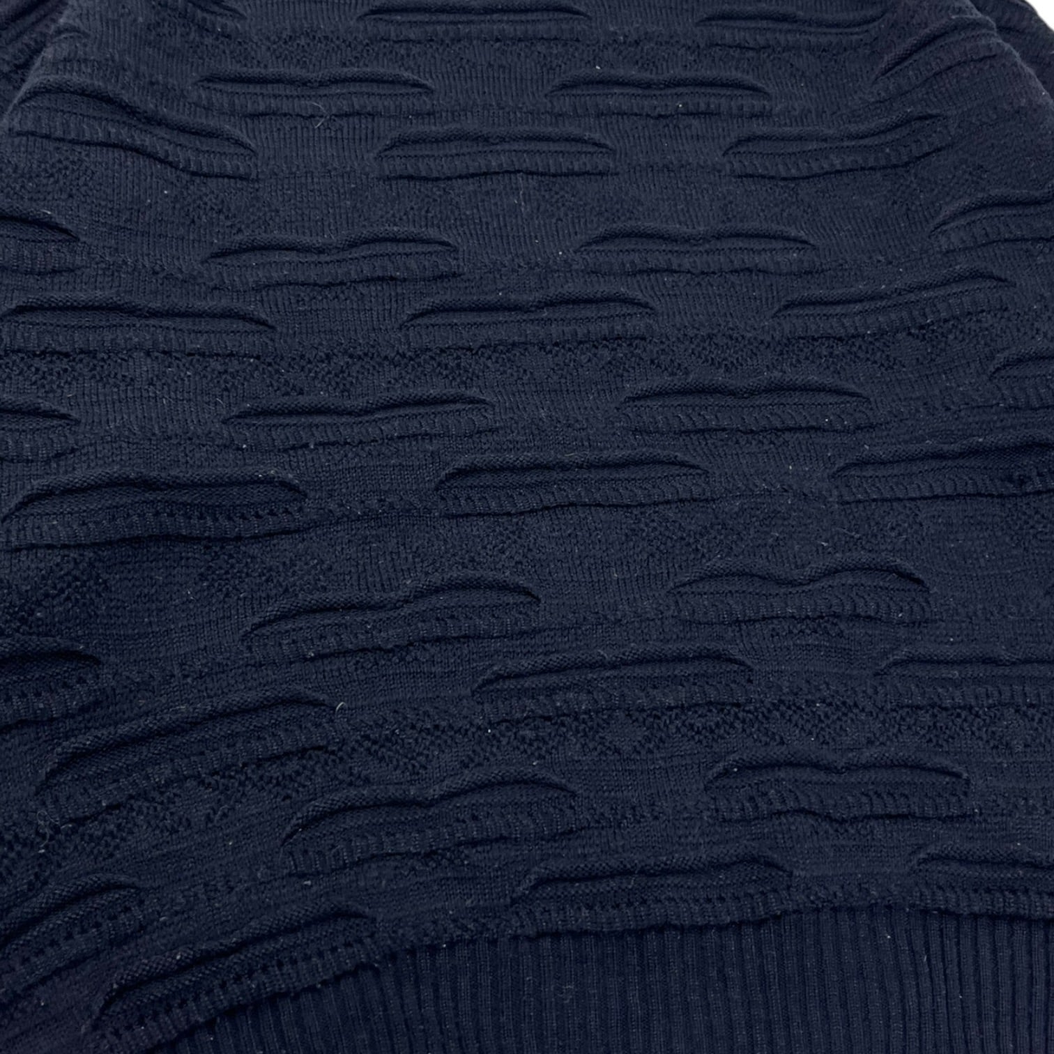 Vintage Pavillion Lipped 3D Knit Jumper Deep Navy