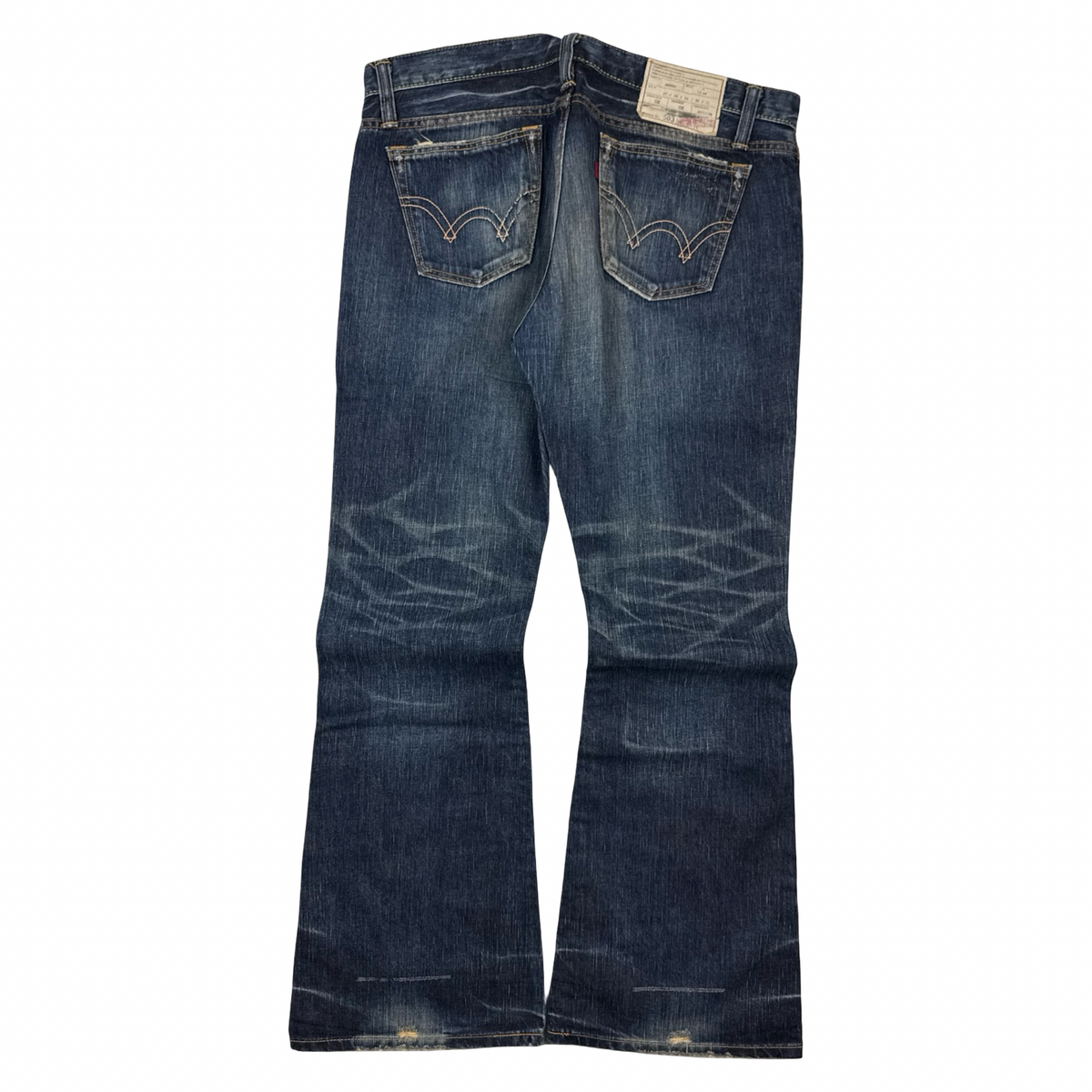 (W) Edwin Raw Denim Bottoms Faded Blue