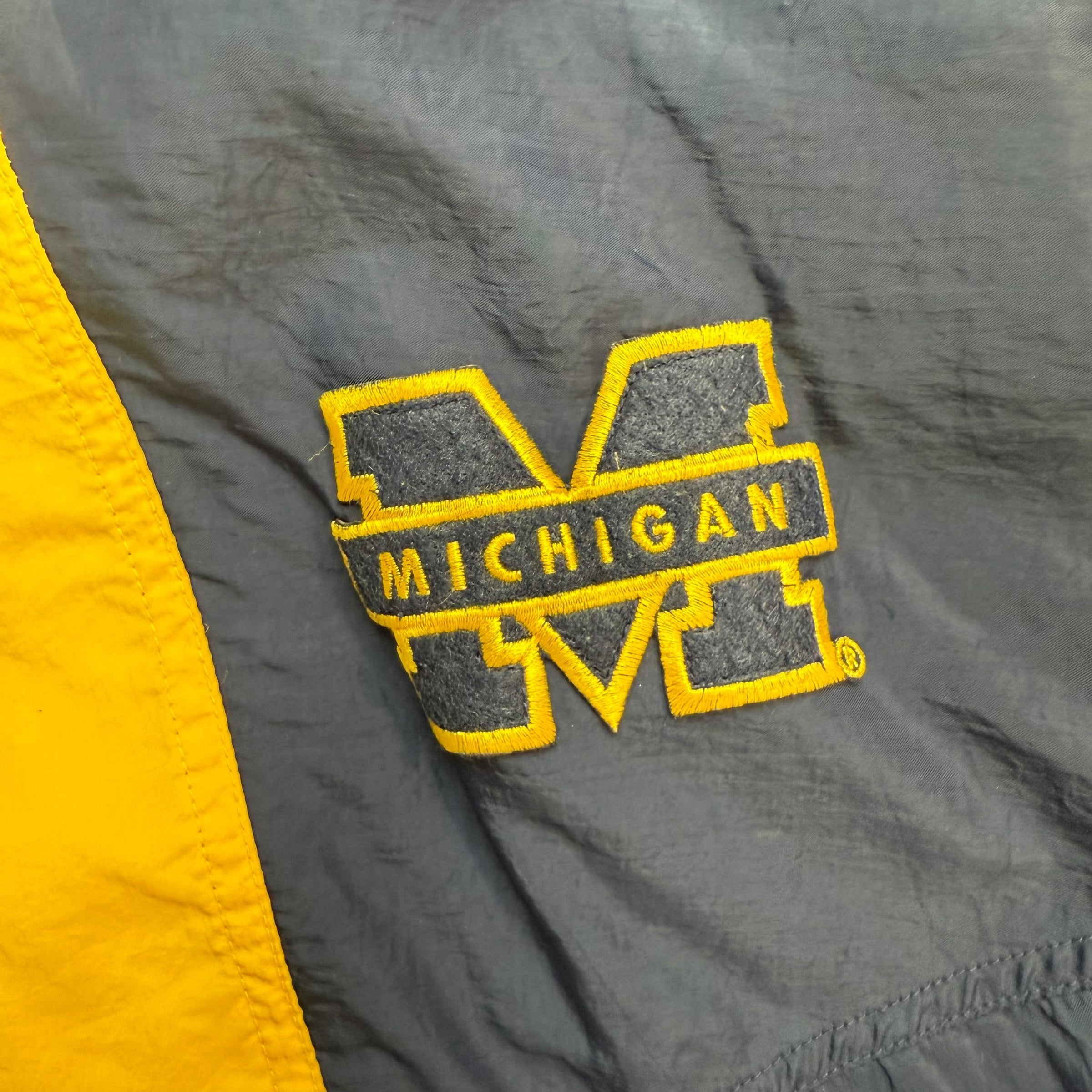 Vintage Nike Michigan Wolverines Football Windbreaker Blue/Yellow