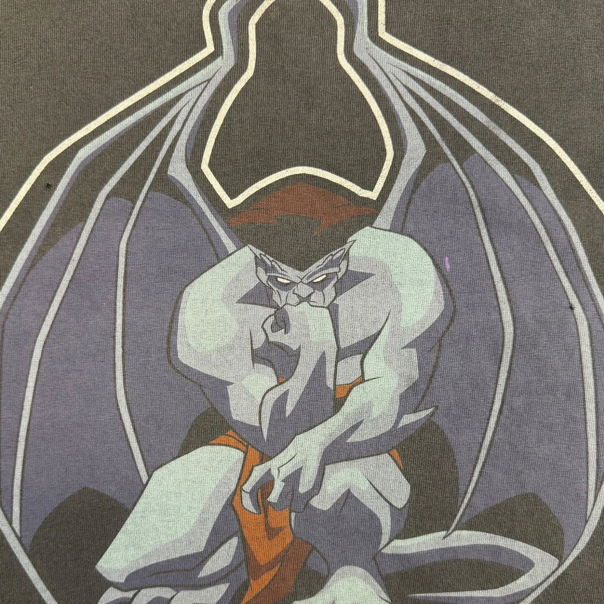 Vintage 1994 Gargoyles “Stone By Day, Warrior By Night” T-Shirt Grey