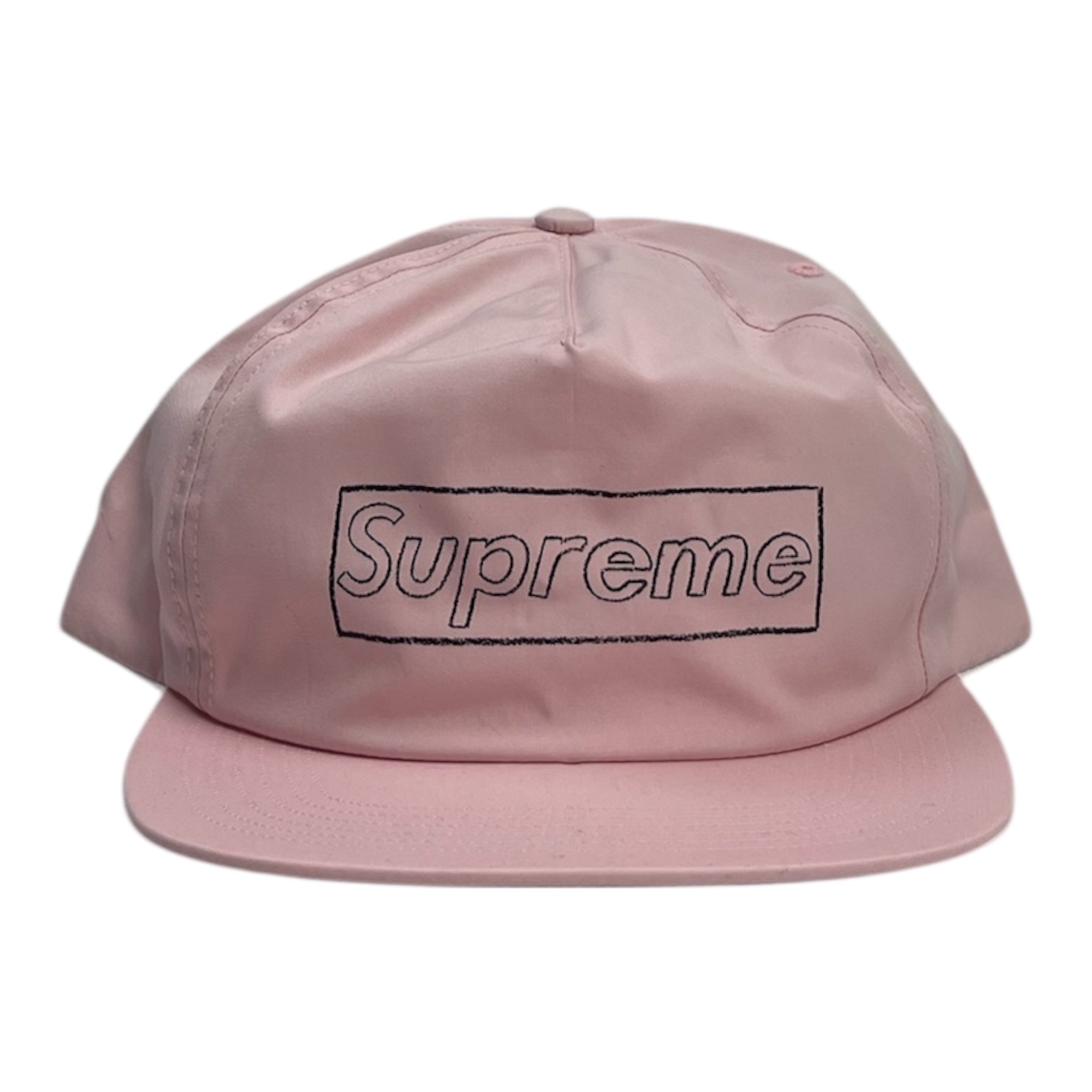 Supreme x Kaws Chalk Logo 5-Panel Hat Pink