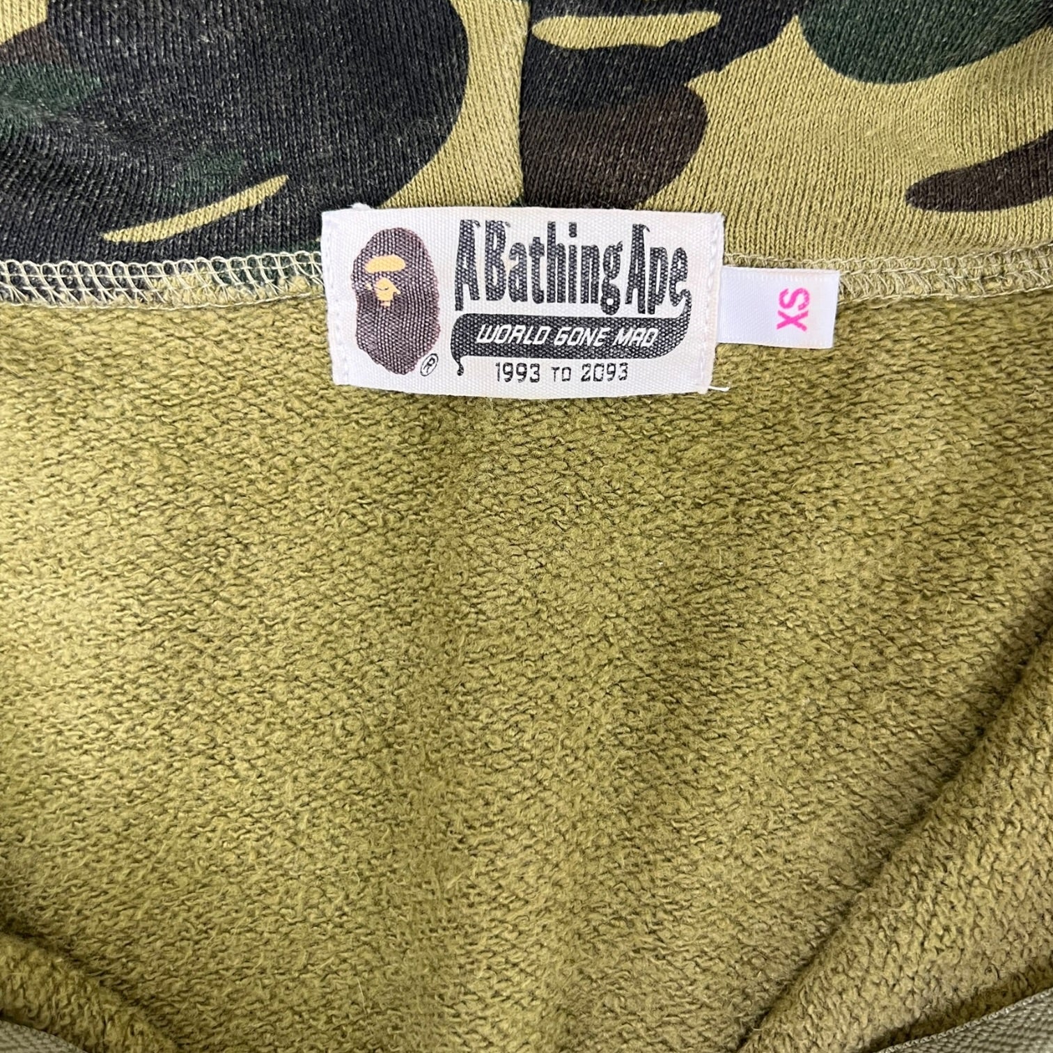 A Bathing Ape 1st Camo Shark Full Zip Hoodie Green Camo