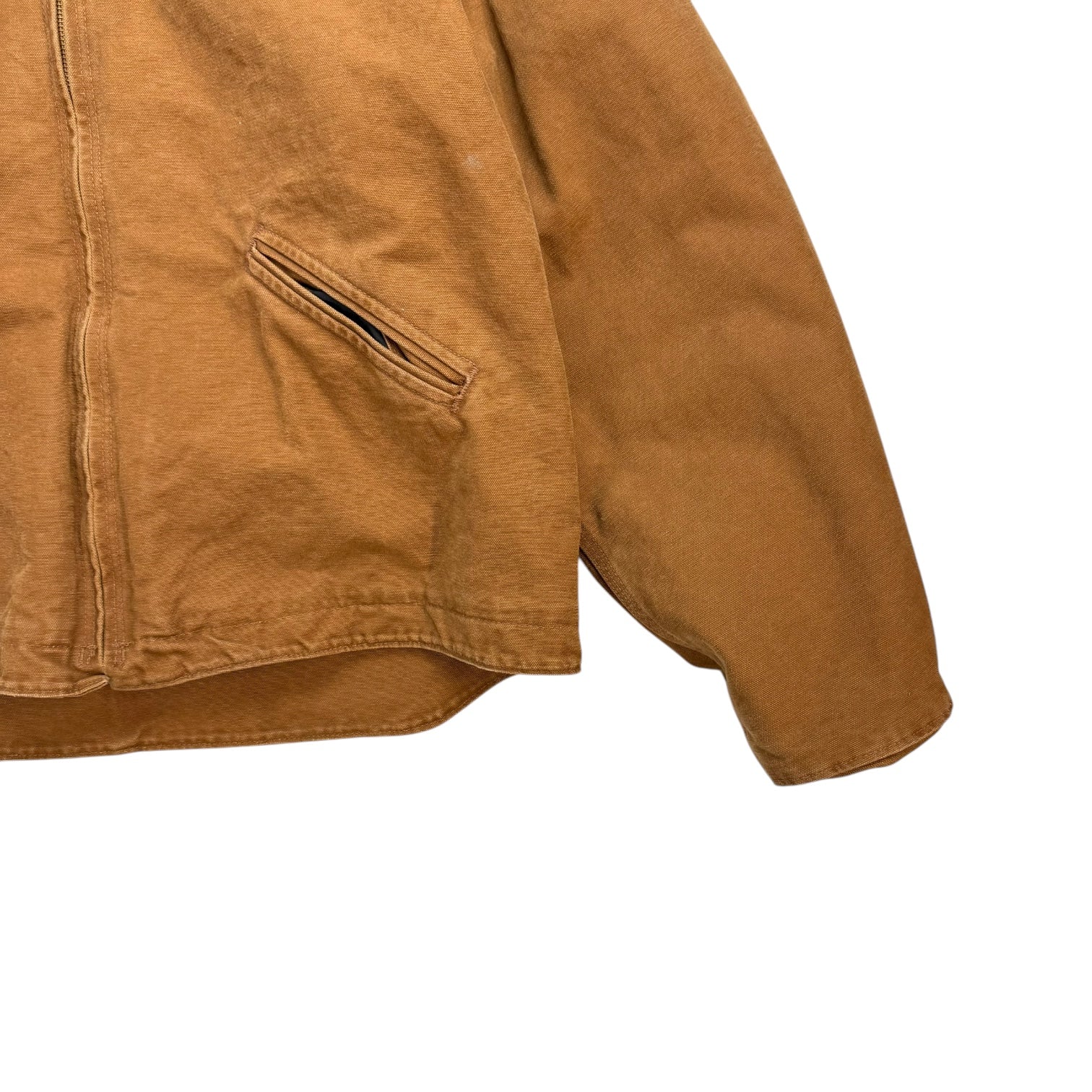 Vintage Carhartt Hooded Fleece Line Detroit Jacket Tan