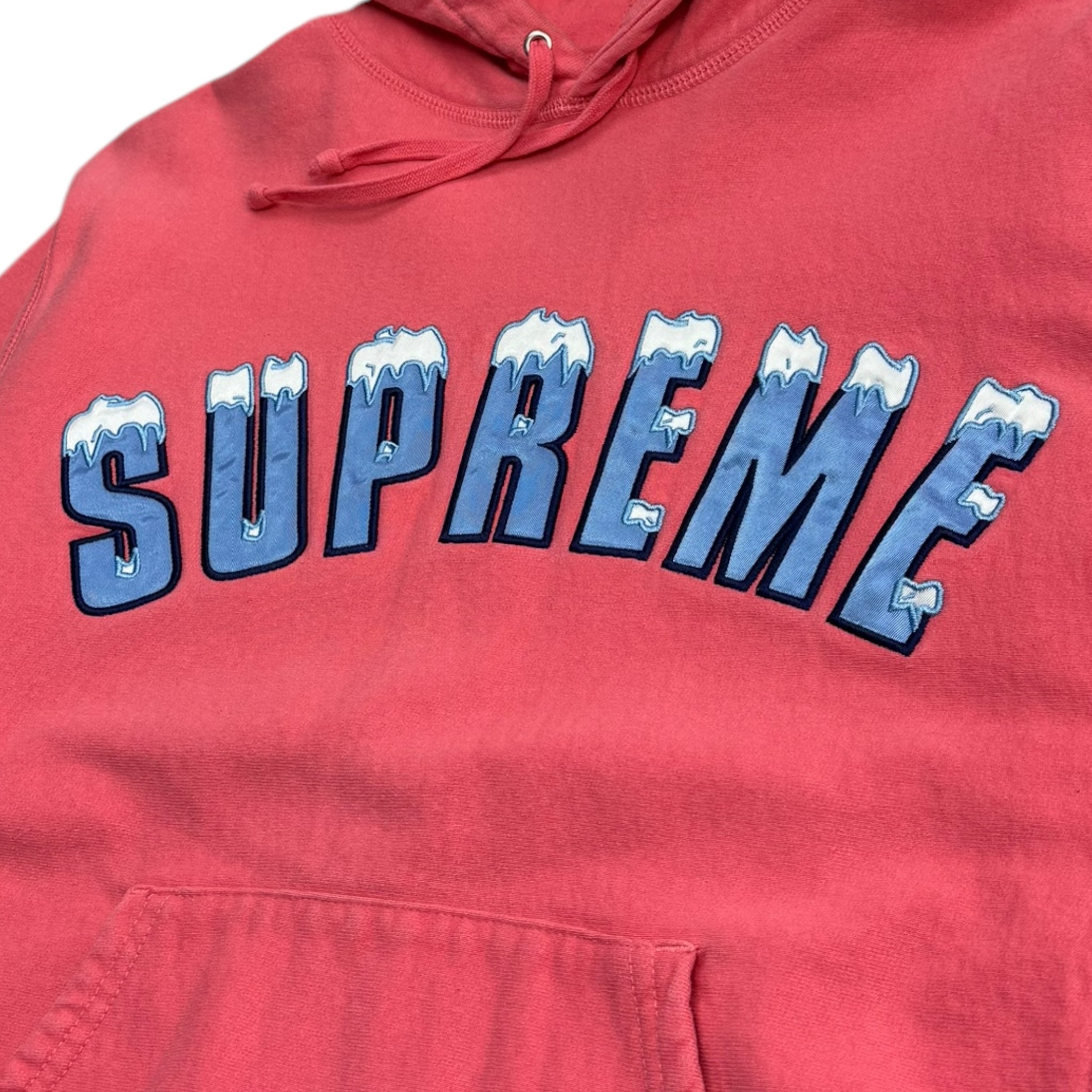 Supreme Icy Arc Hooded Sweatshirt Bright Coral