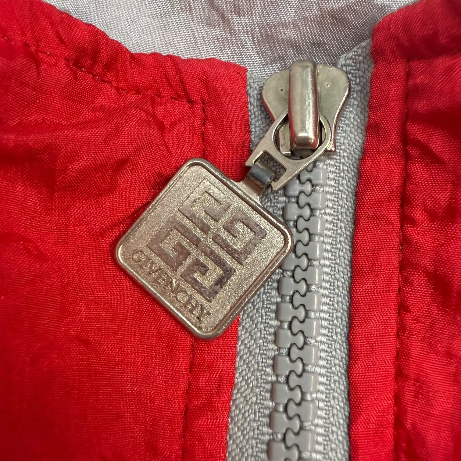 Vintage Givenchy Active Sports Track Jacket Red/Grey
