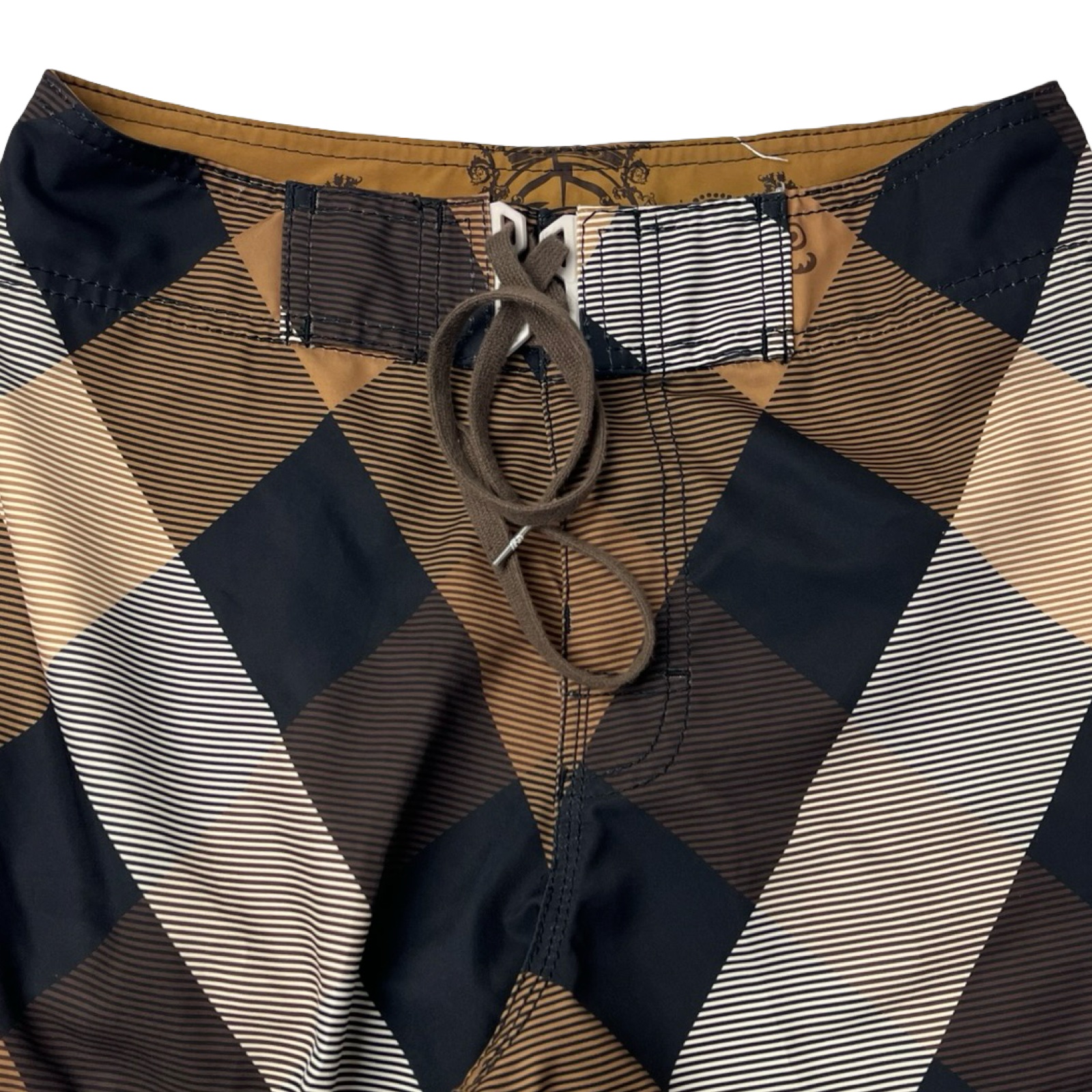 Vintage Y2K Billabong Argyle Board Shorts Brown