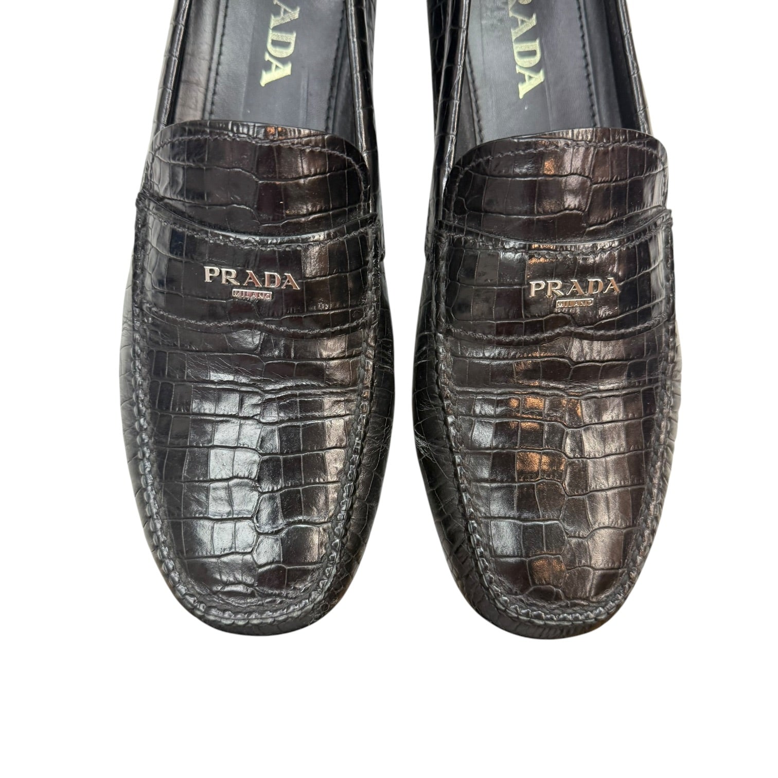 Prada Leather Loafers Black