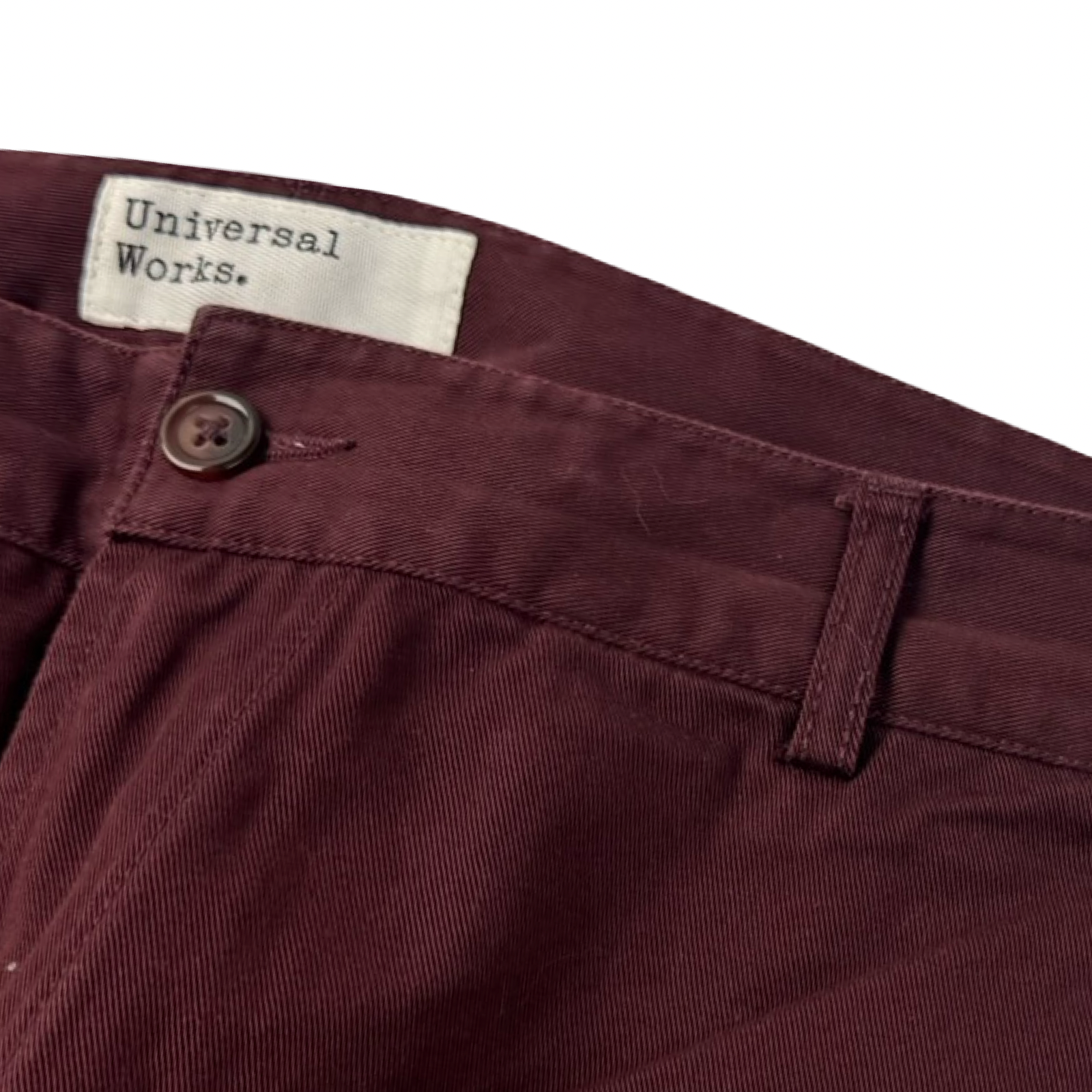 Universal Works Chino Pant Bottom Wine Burgundy