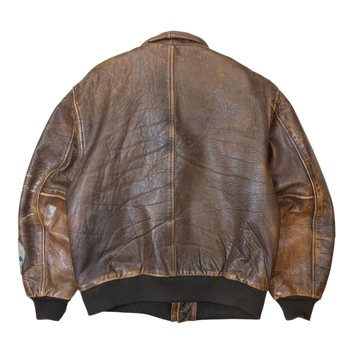 Vintage Avirex Type A-2 Leather Flight Jacket Brown