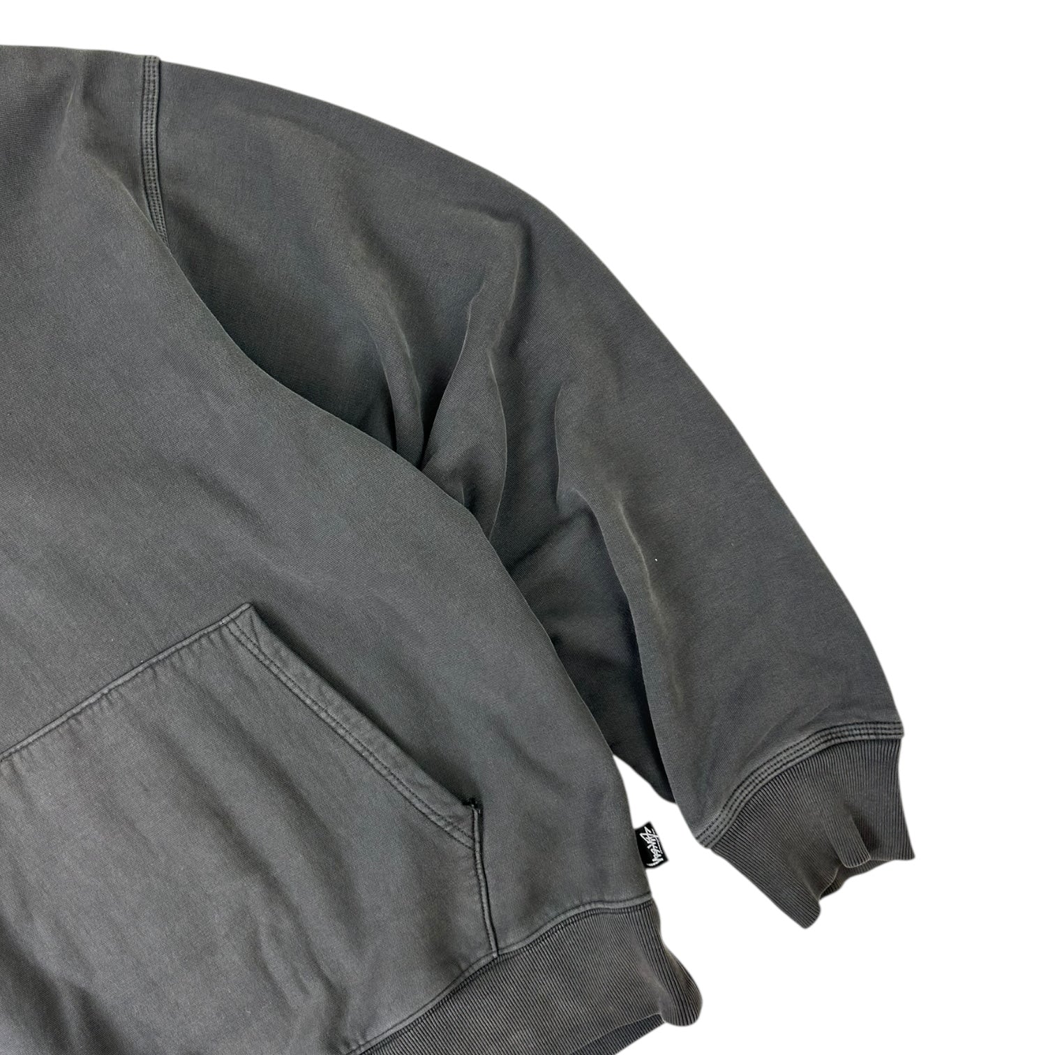 Stussy Raglan Hoodie Washed Black