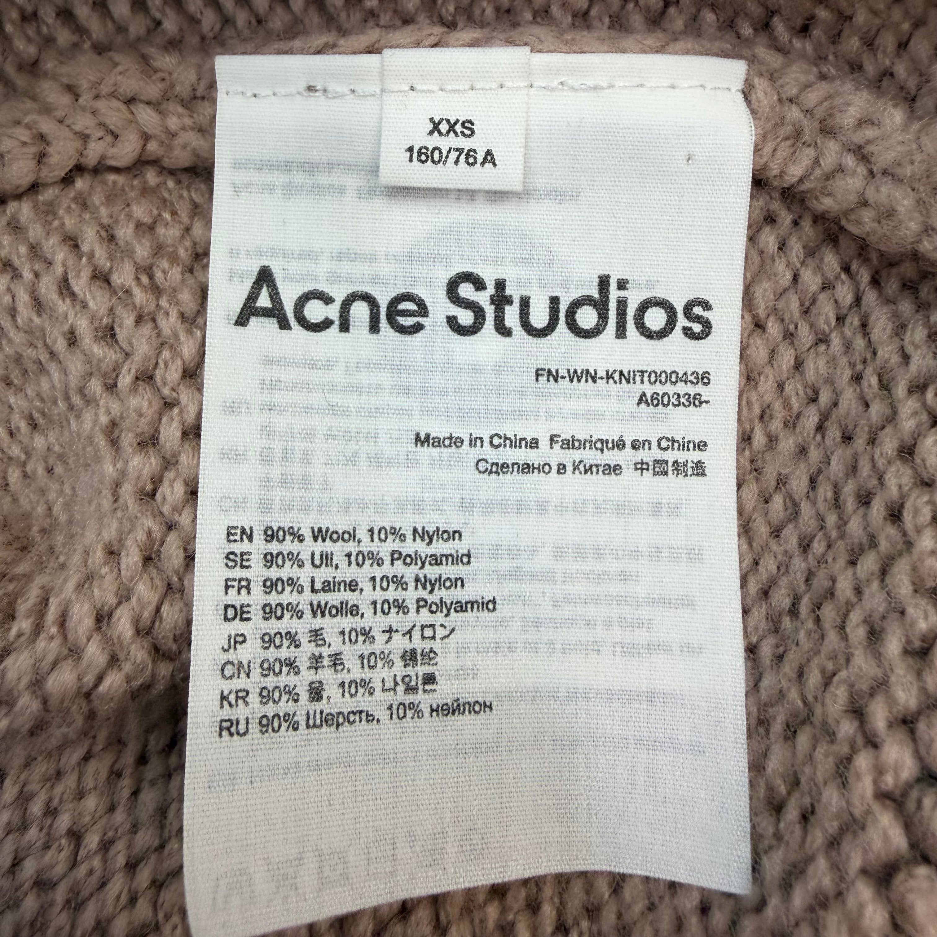 (W) Acne Studios Oversized Wool Blend Cardigan Light Brown