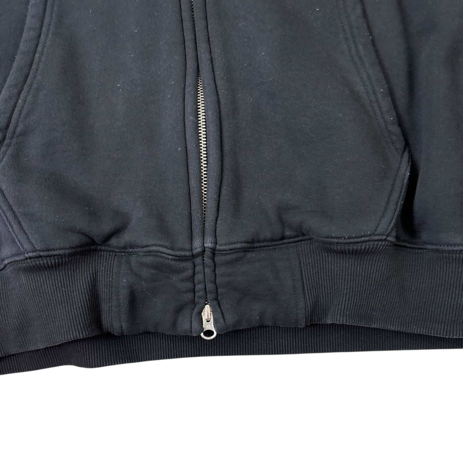 OVO Waffle-Lined Zip Up Hoodie Black