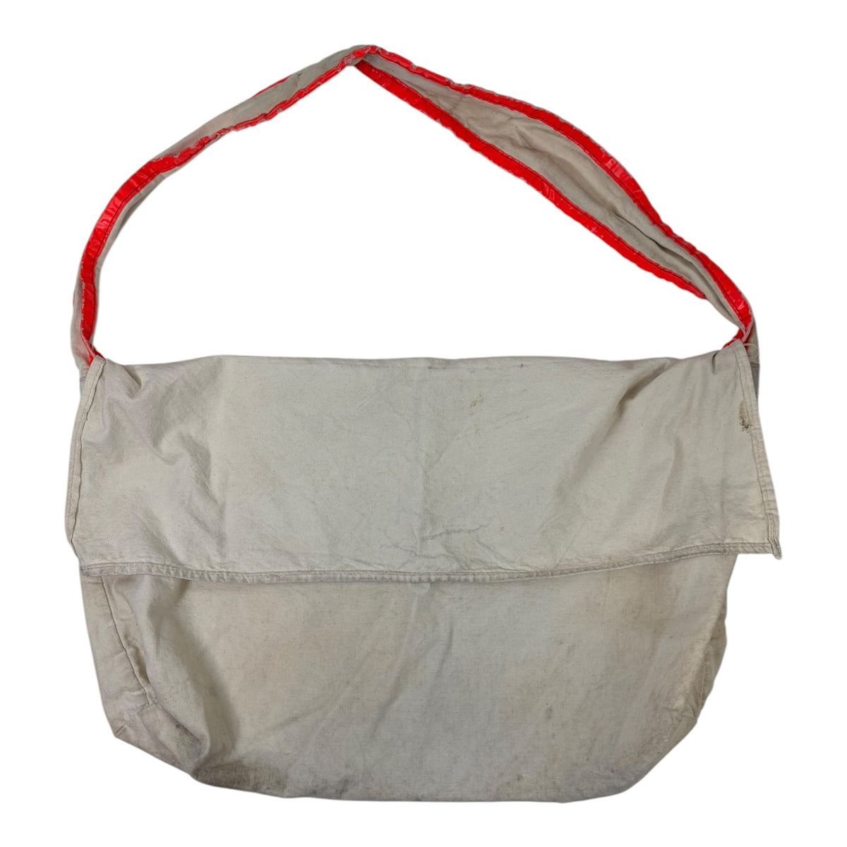 Vintage Newspaper Delivery Bag Cream