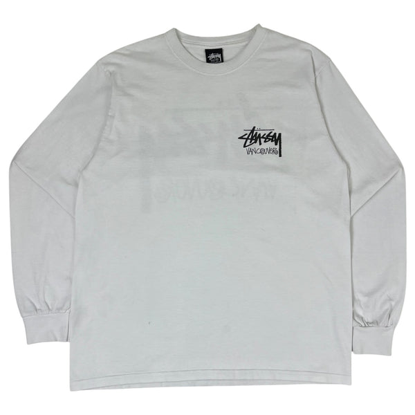 Stussy Vancouver Chapter Long Sleeve T-Shirt White