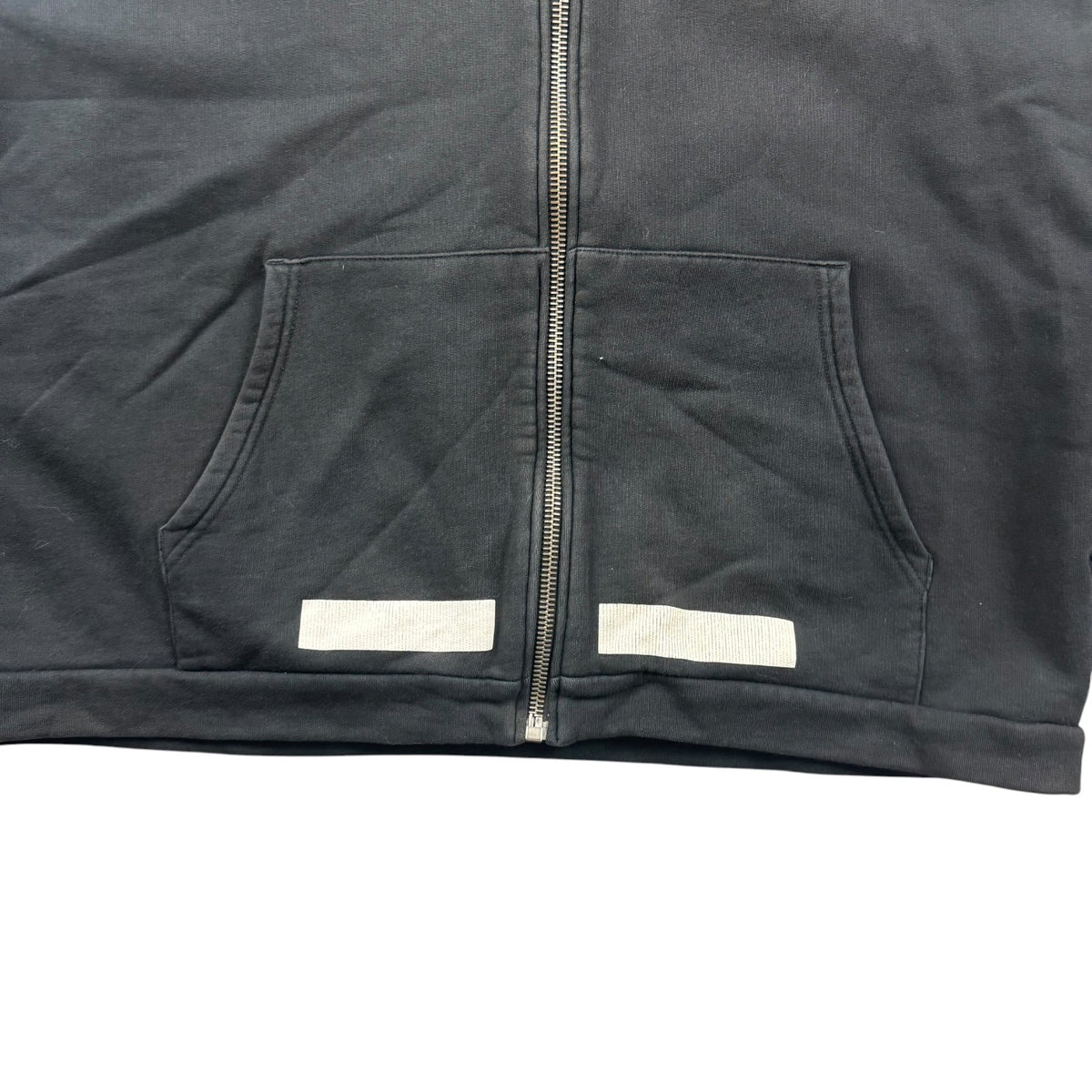 Off-White Patch Detail Zip Hoodie Black