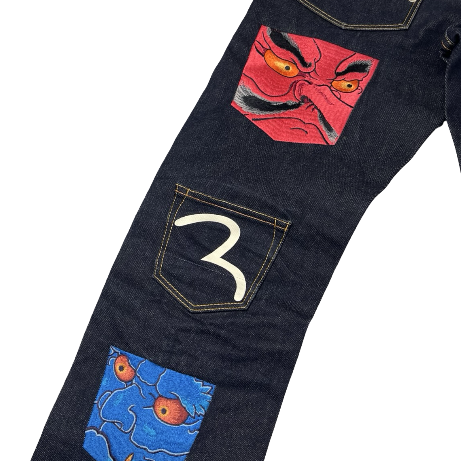 Evisu Multi Back Pocket Skinny Denim