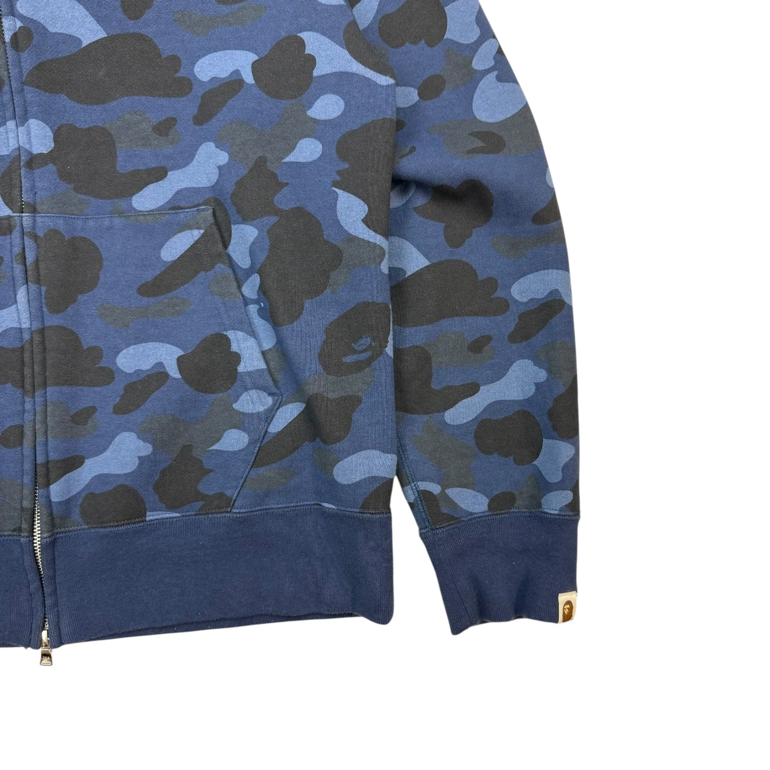 Bape Colour Camo 2nd Shark Hoodie Blue