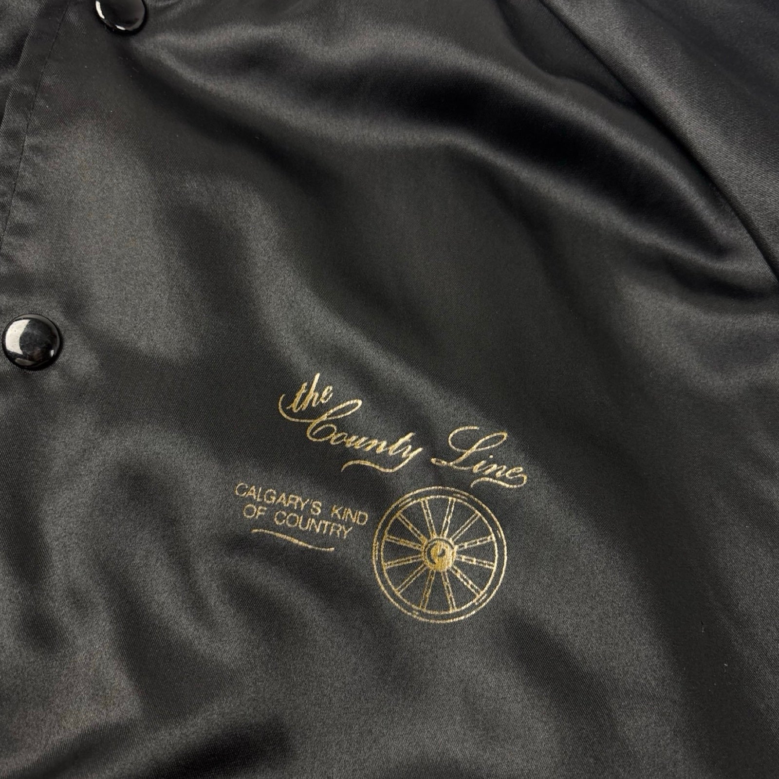 Vintage Sexton “Calgary’s Kind Of Country” Satin Western Bomber Jacket