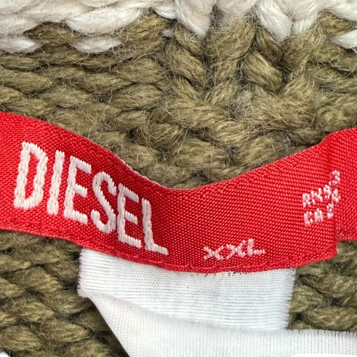 Vintage Diesel Zip Up Knit Sweater Green