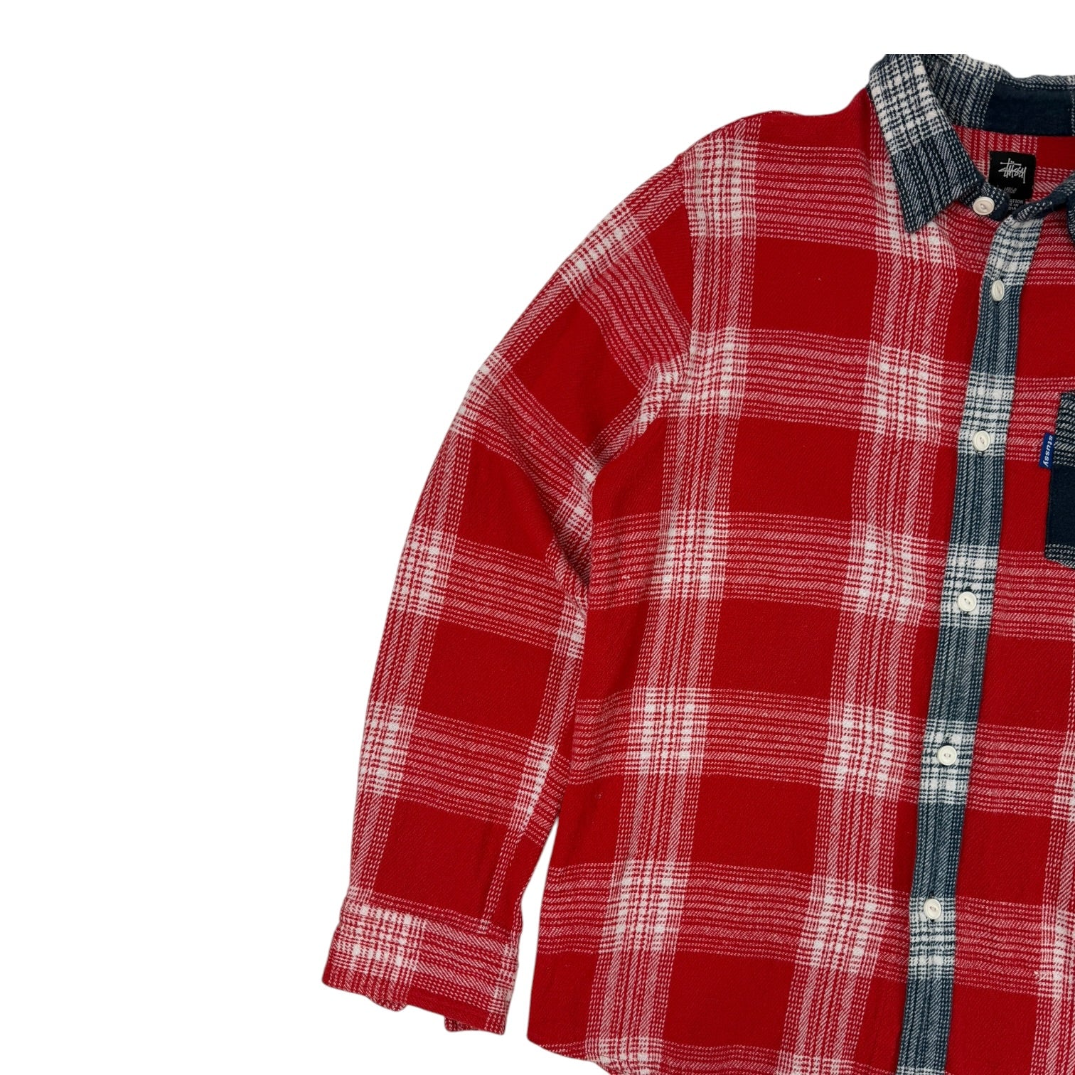 Vintage Stussy Long Sleeve Button Up Flannel Red