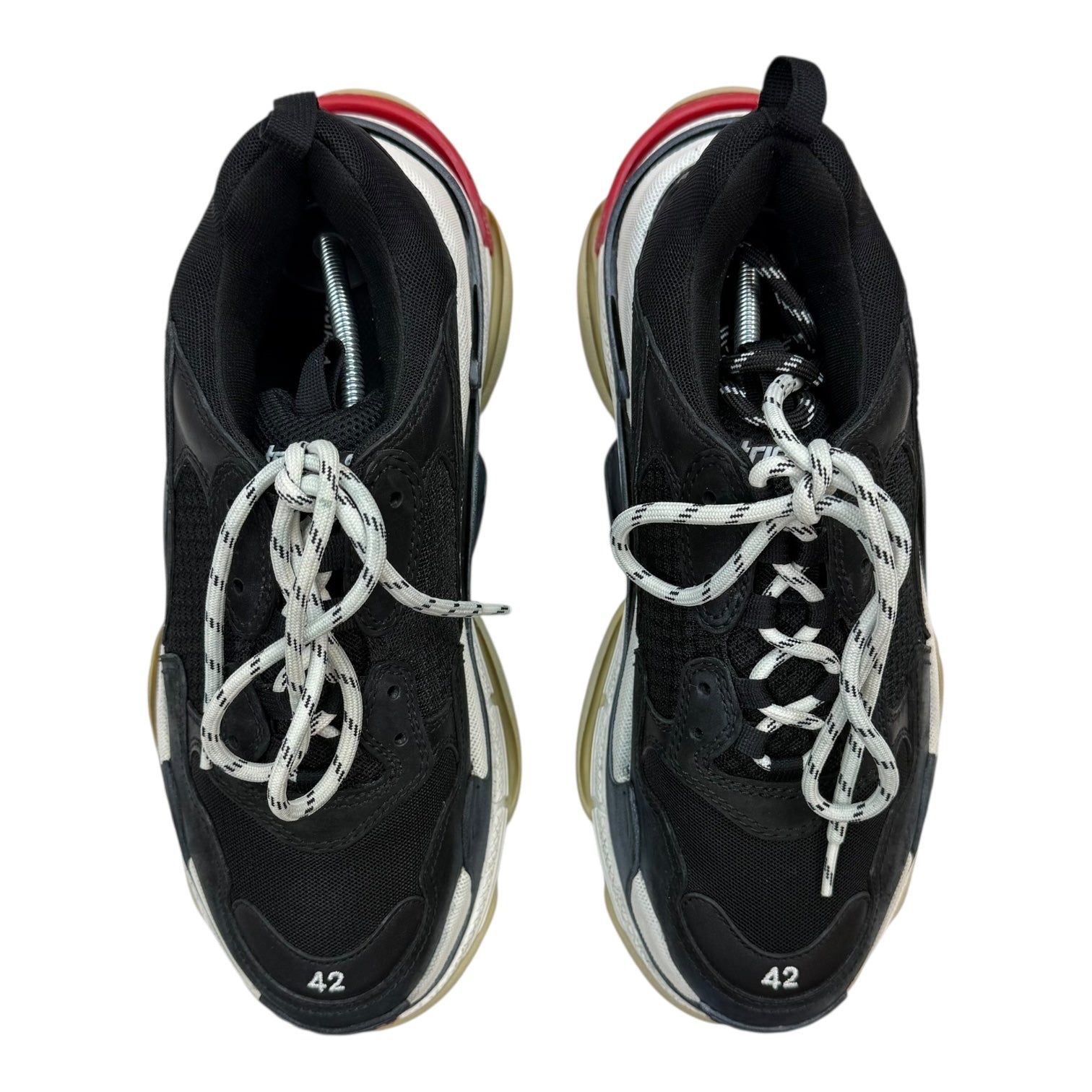 Balenciaga Triple S Black/White/Red (2018) (Used)