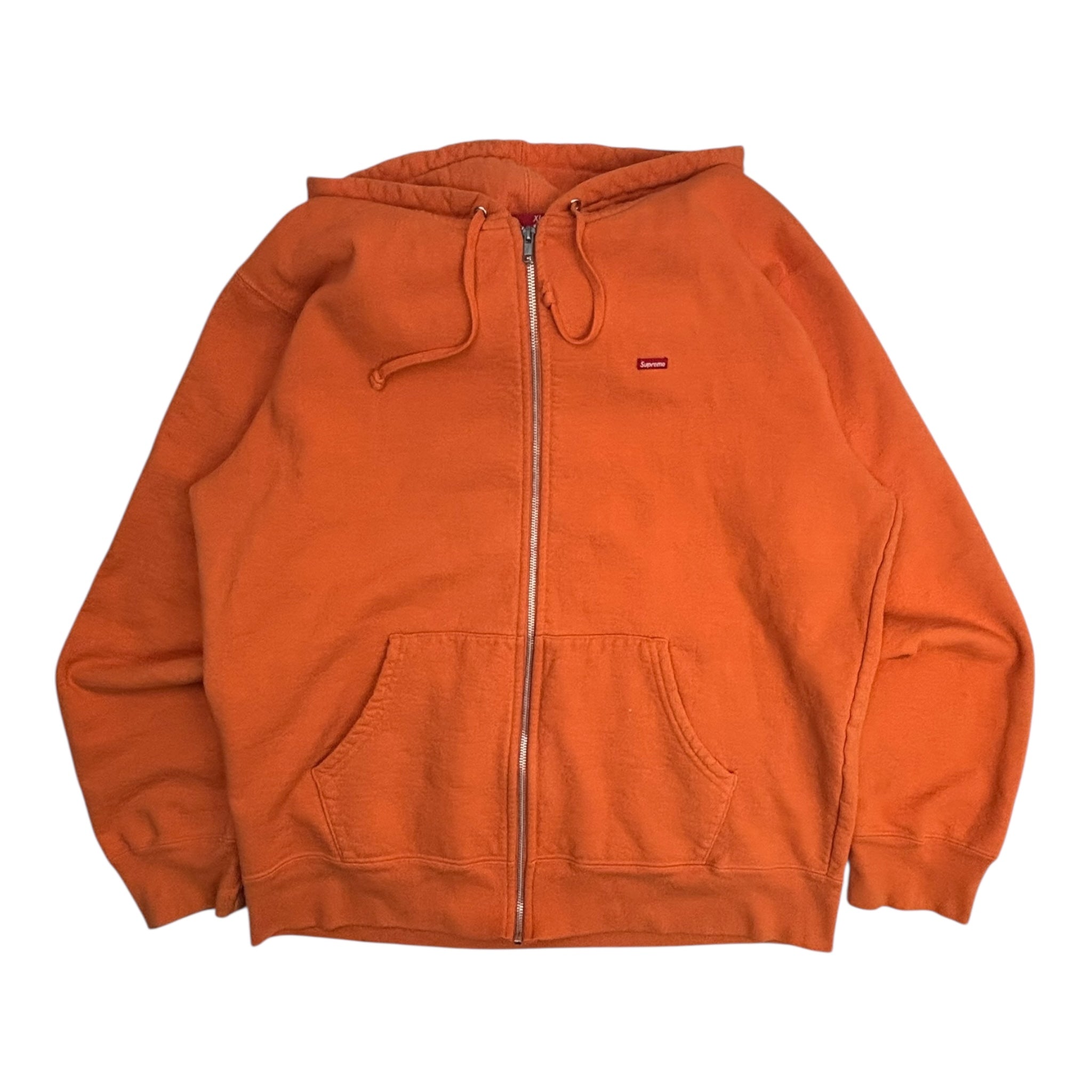 Supreme Small Box Zip-Up Hoodie Orange