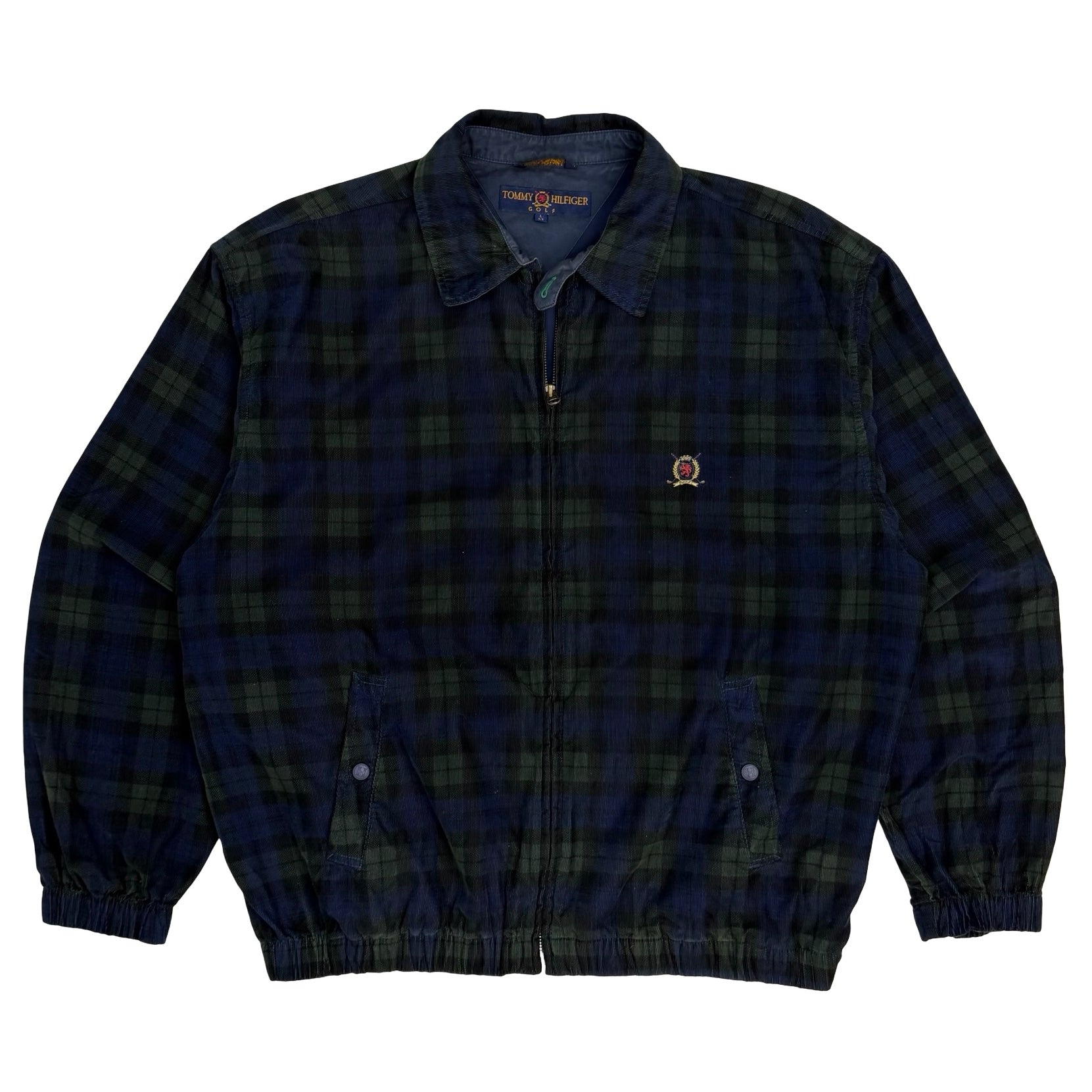 Vintage Tommy Hilfiger Golf Tartan Plaid Jacket Navy/Green