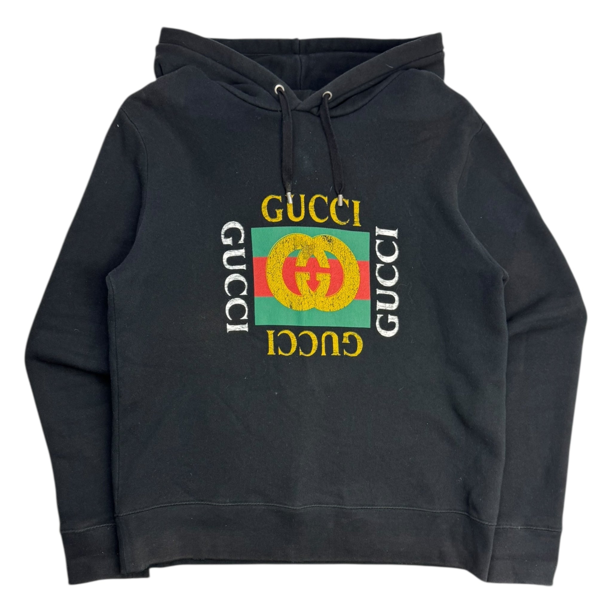 Gucci “Fake Logo” GG Hoodie Black
